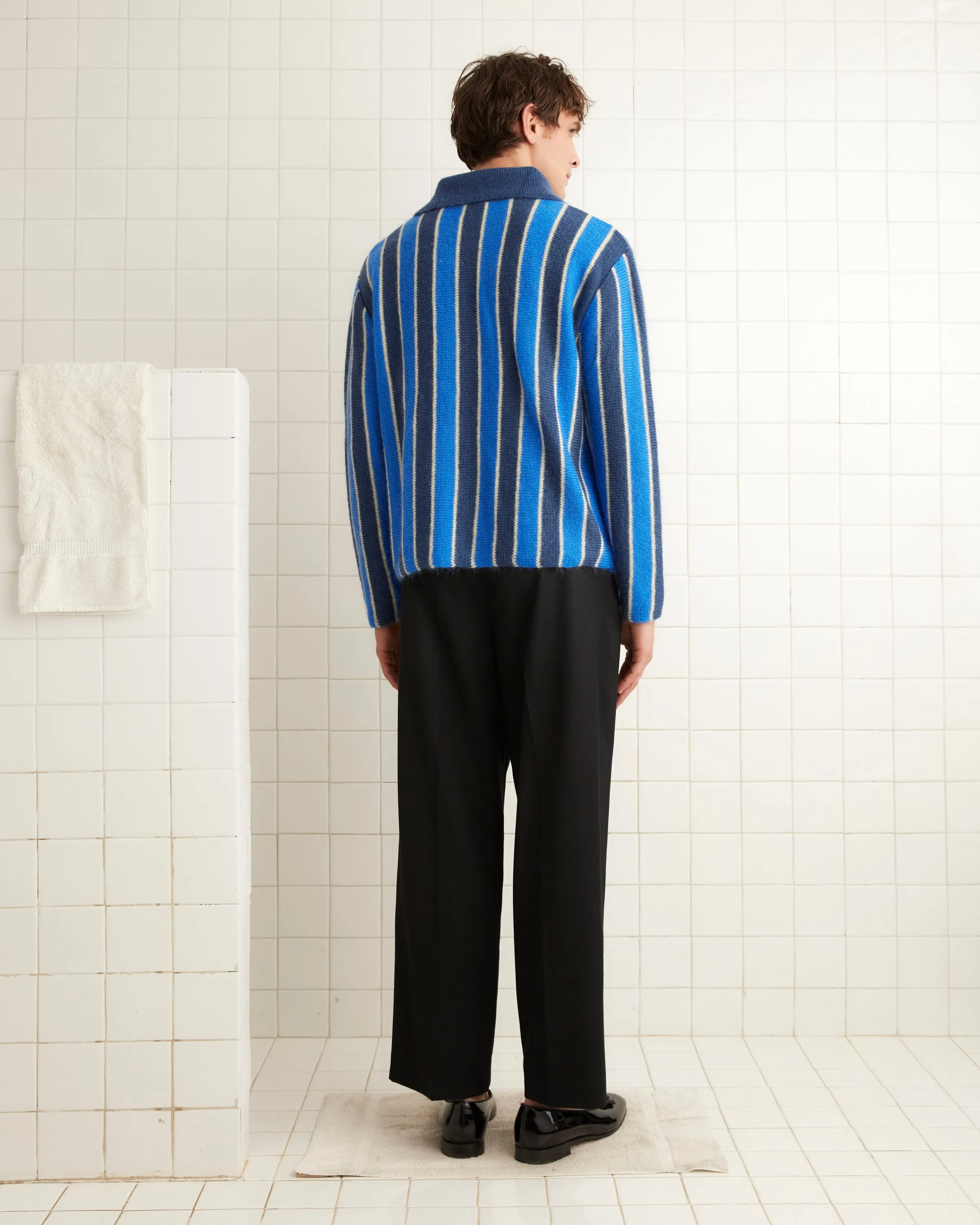 Mohair Stripe Cardigan - Blue/Multi sold by BODE product image thumbnail 3
