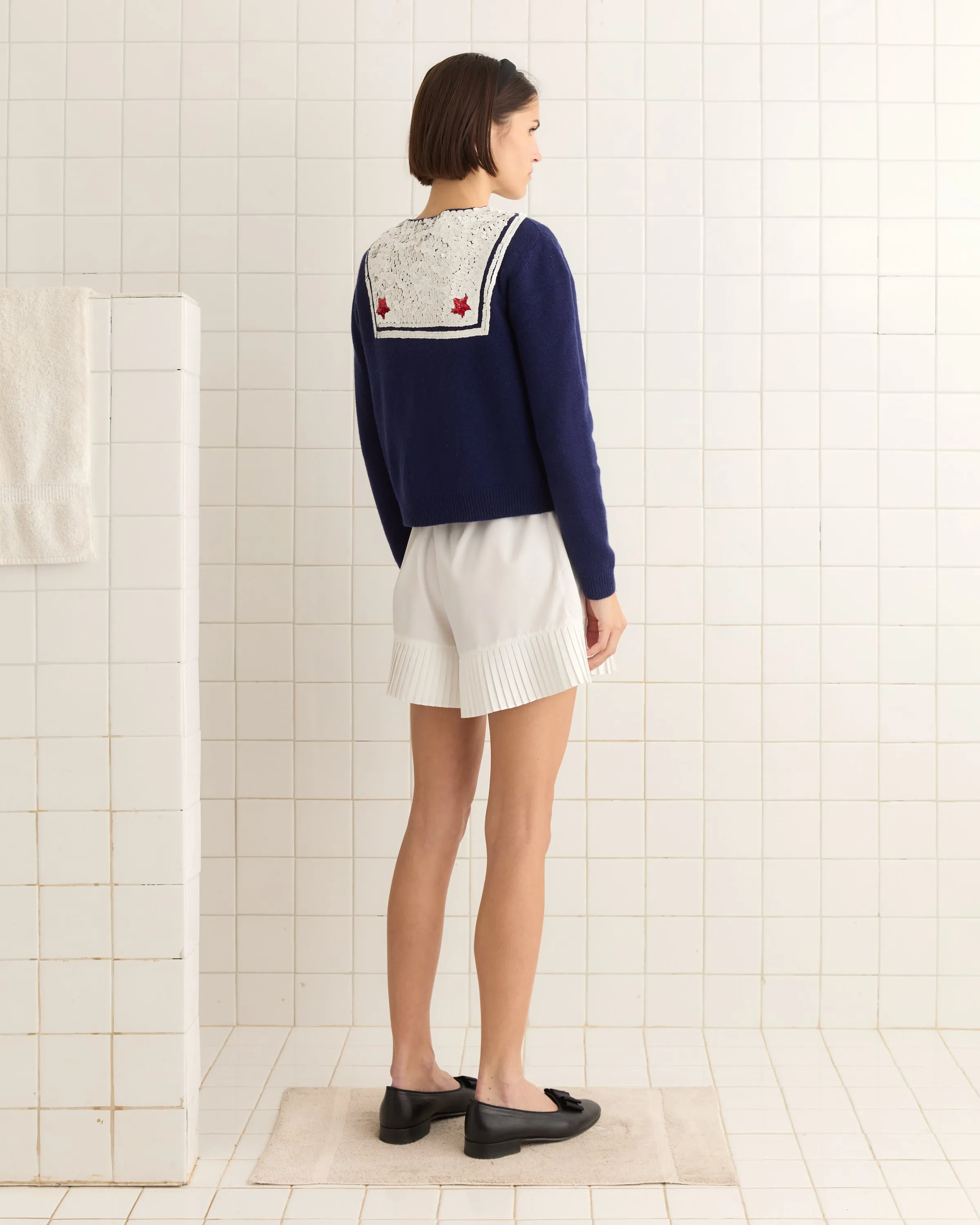 Astoria Cardigan - Navy sold by BODE product image thumbnail 3