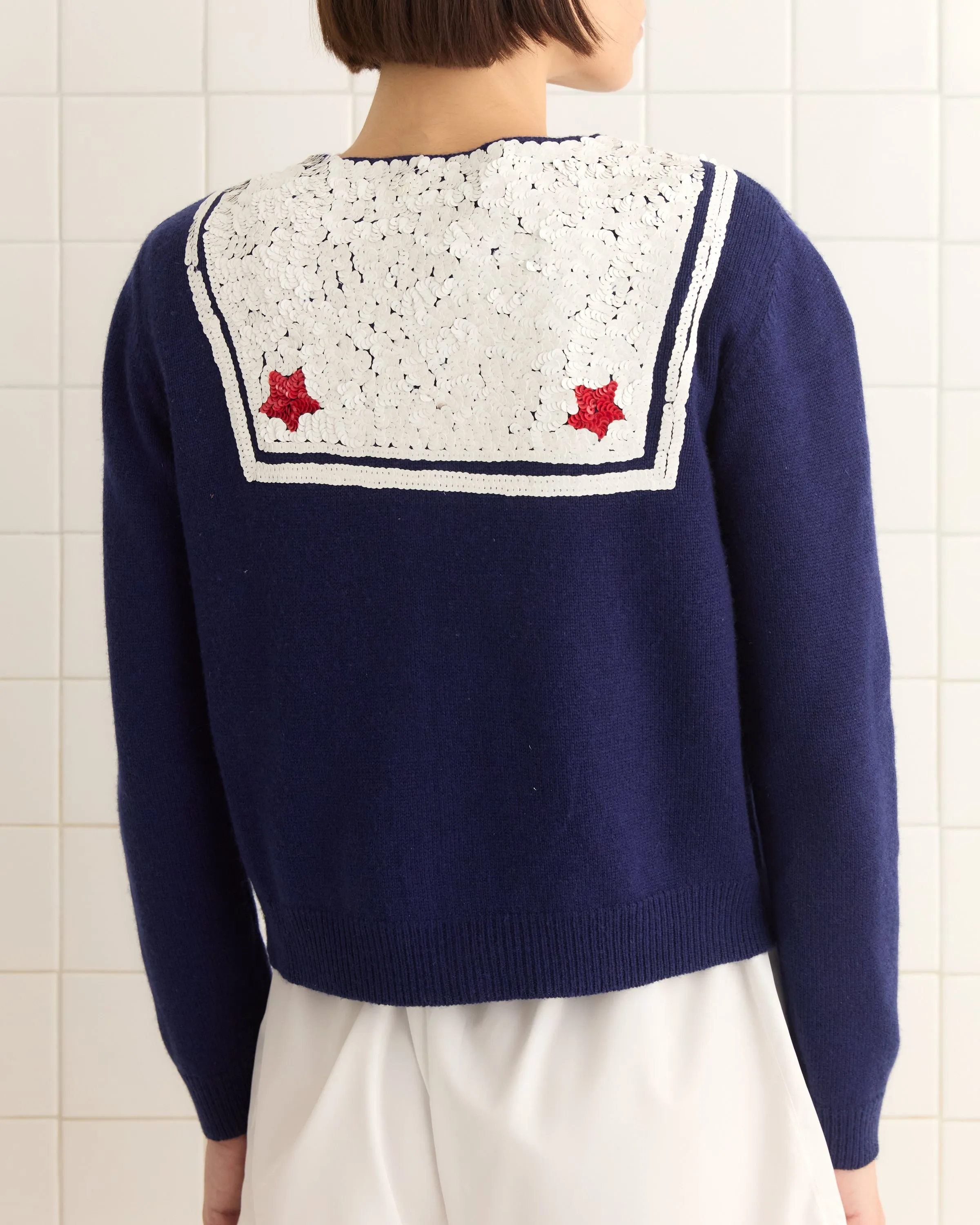 Astoria Cardigan - Navy sold by BODE product image thumbnail 4