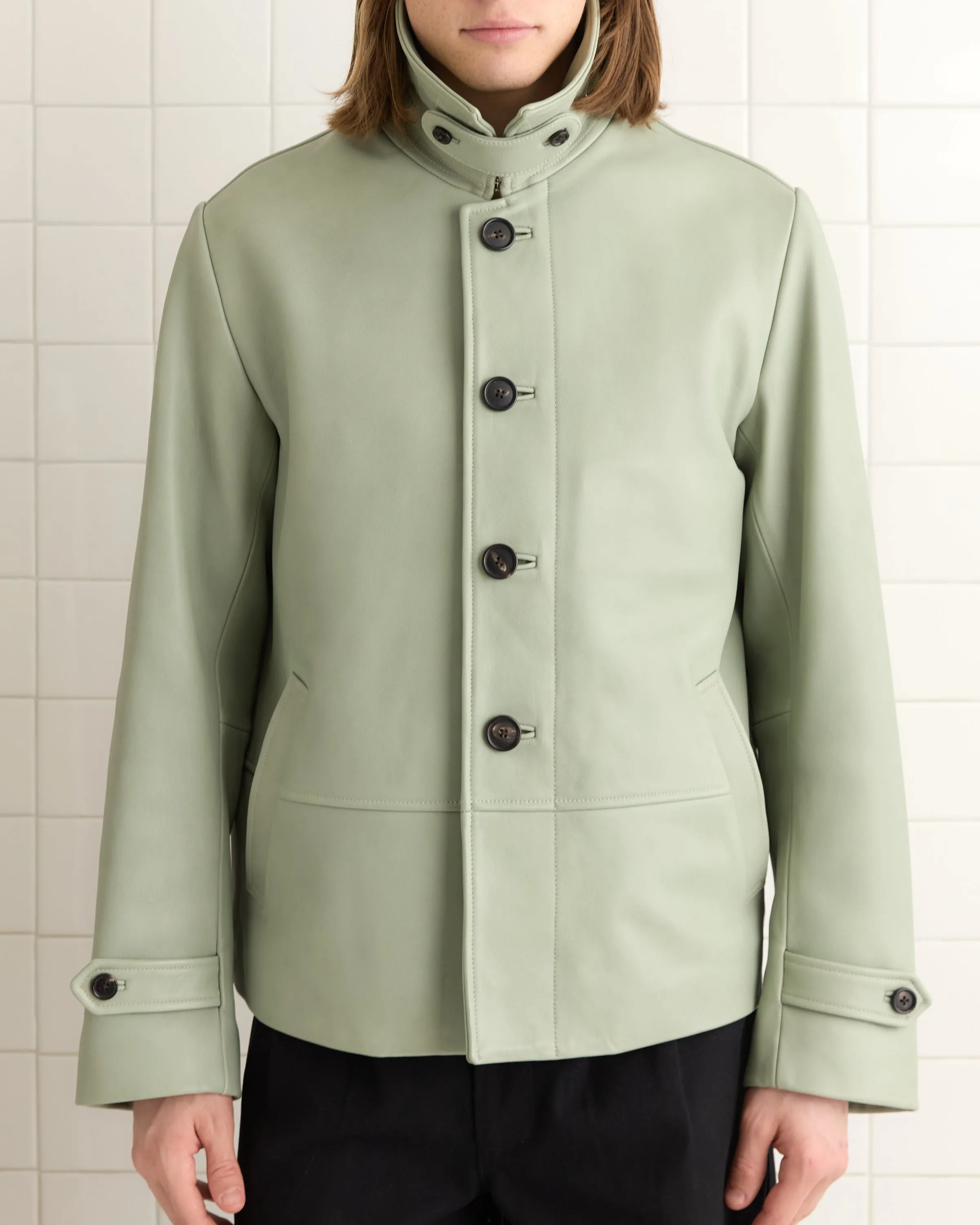 Cropped Continental Coat - Sea Foam sold by BODE product image thumbnail 2