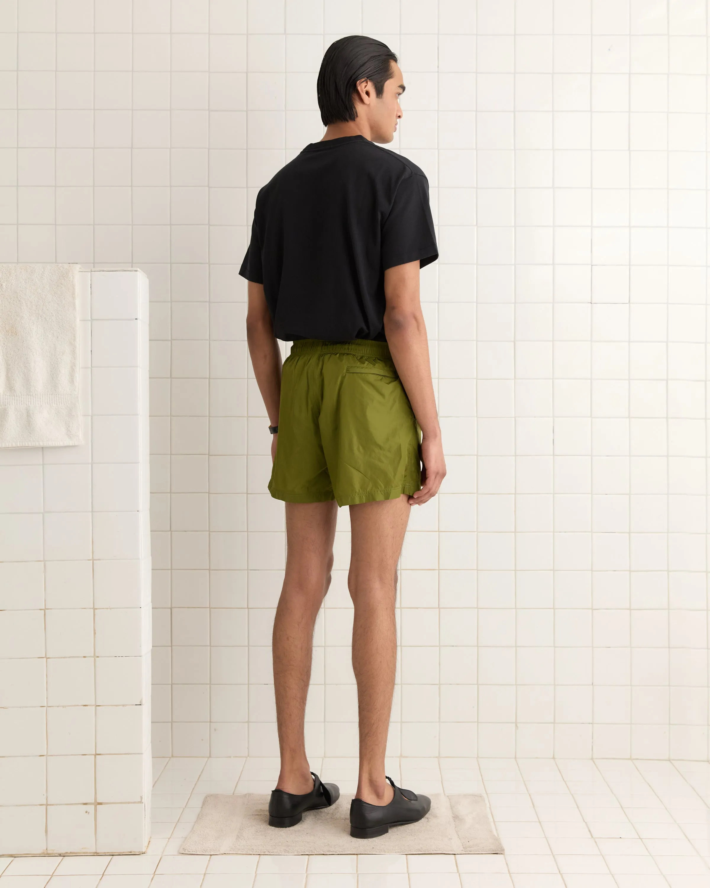Nylon Track Shorts - Olive sold by BODE product image thumbnail 3