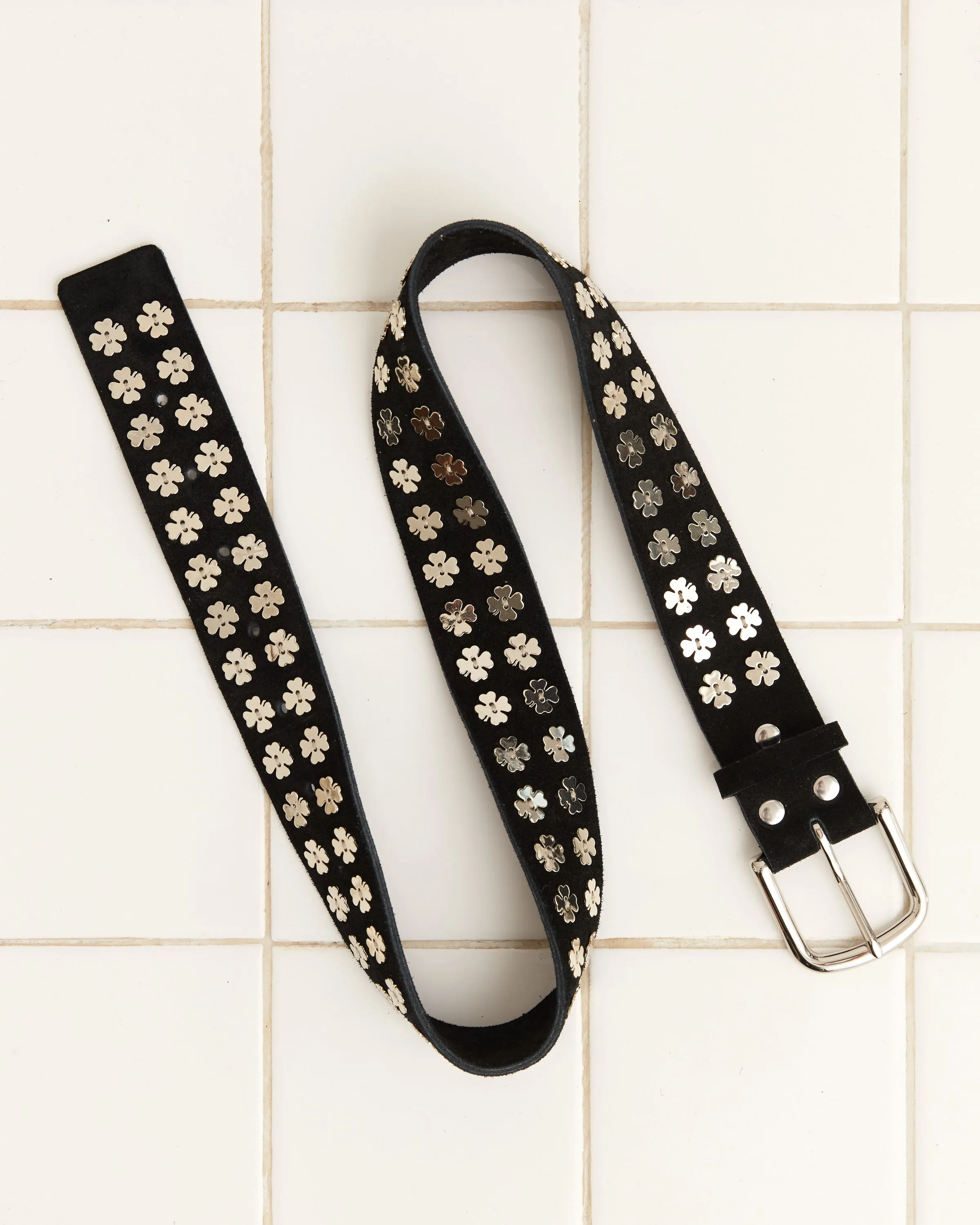 Clover Charm Belt - Black sold by BODE