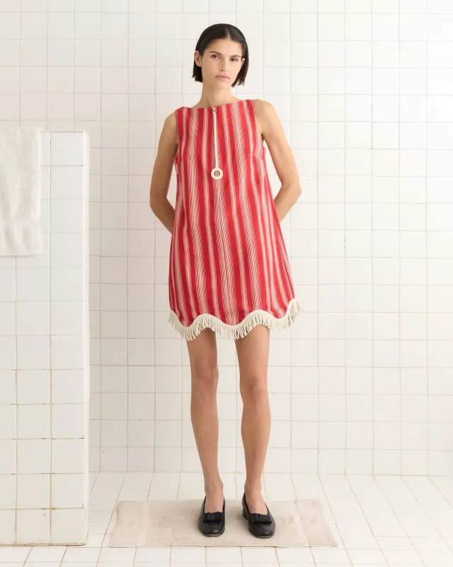 Parasol Stripe Dress made by BODE