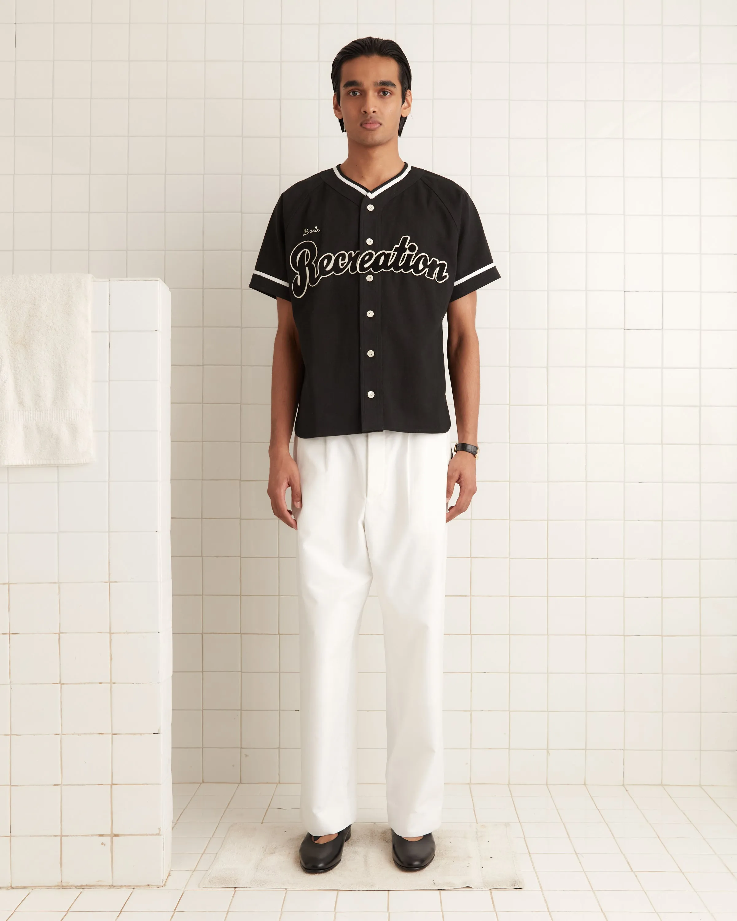 Baseball Shirt - Black sold by BODE