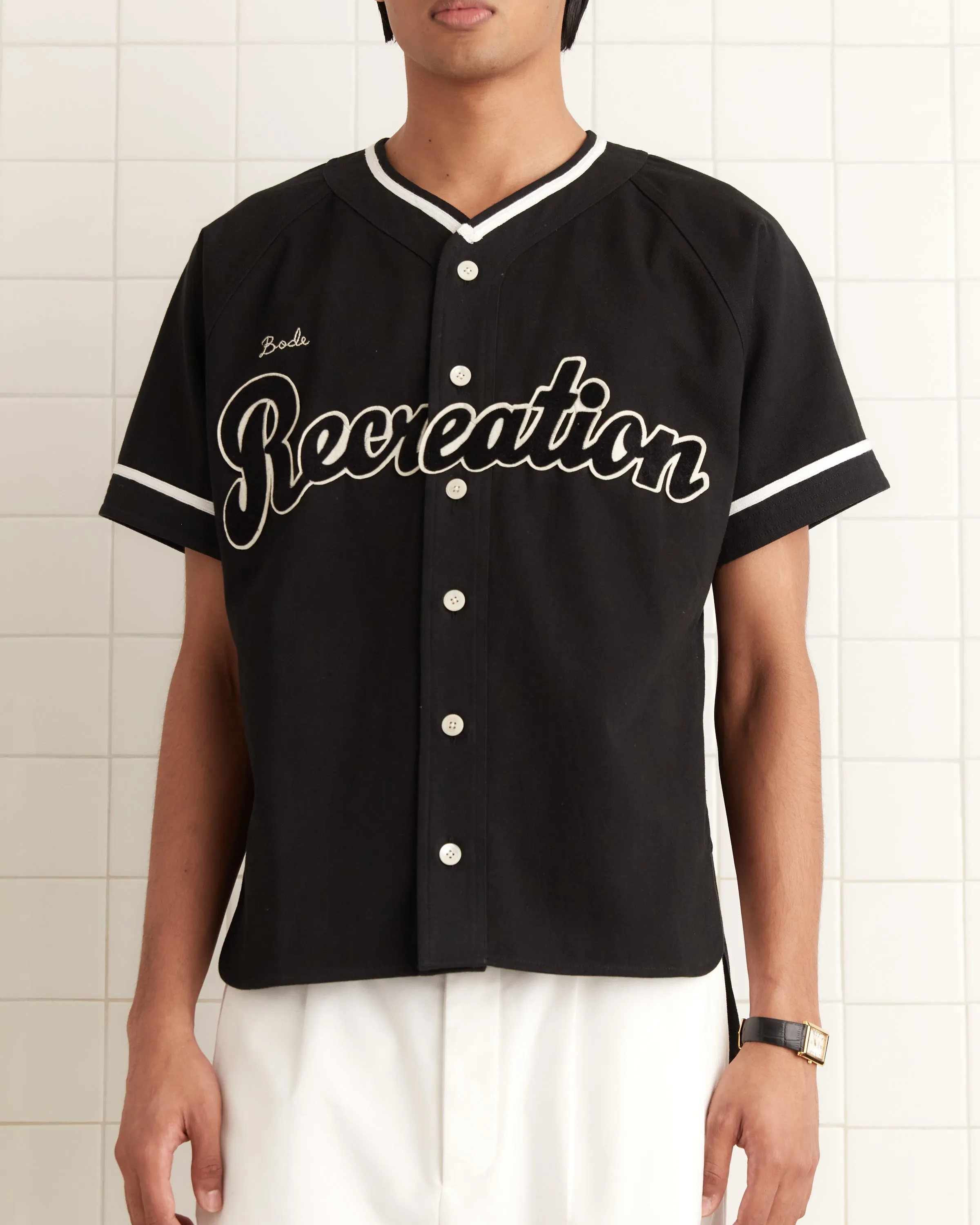 Baseball Shirt - Black sold by BODE product image thumbnail 2
