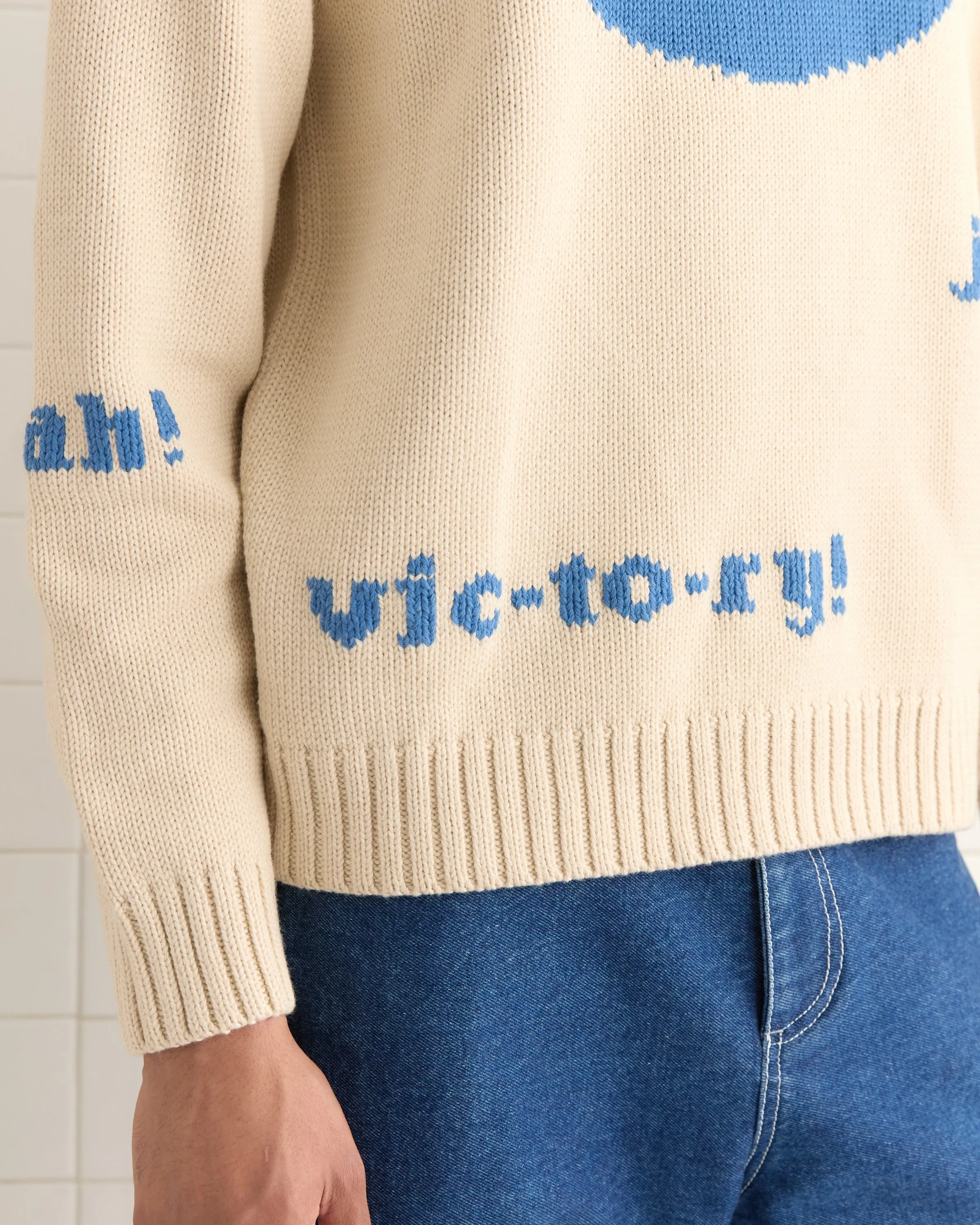 Spirit Sweater - Cream sold by BODE product image thumbnail 3