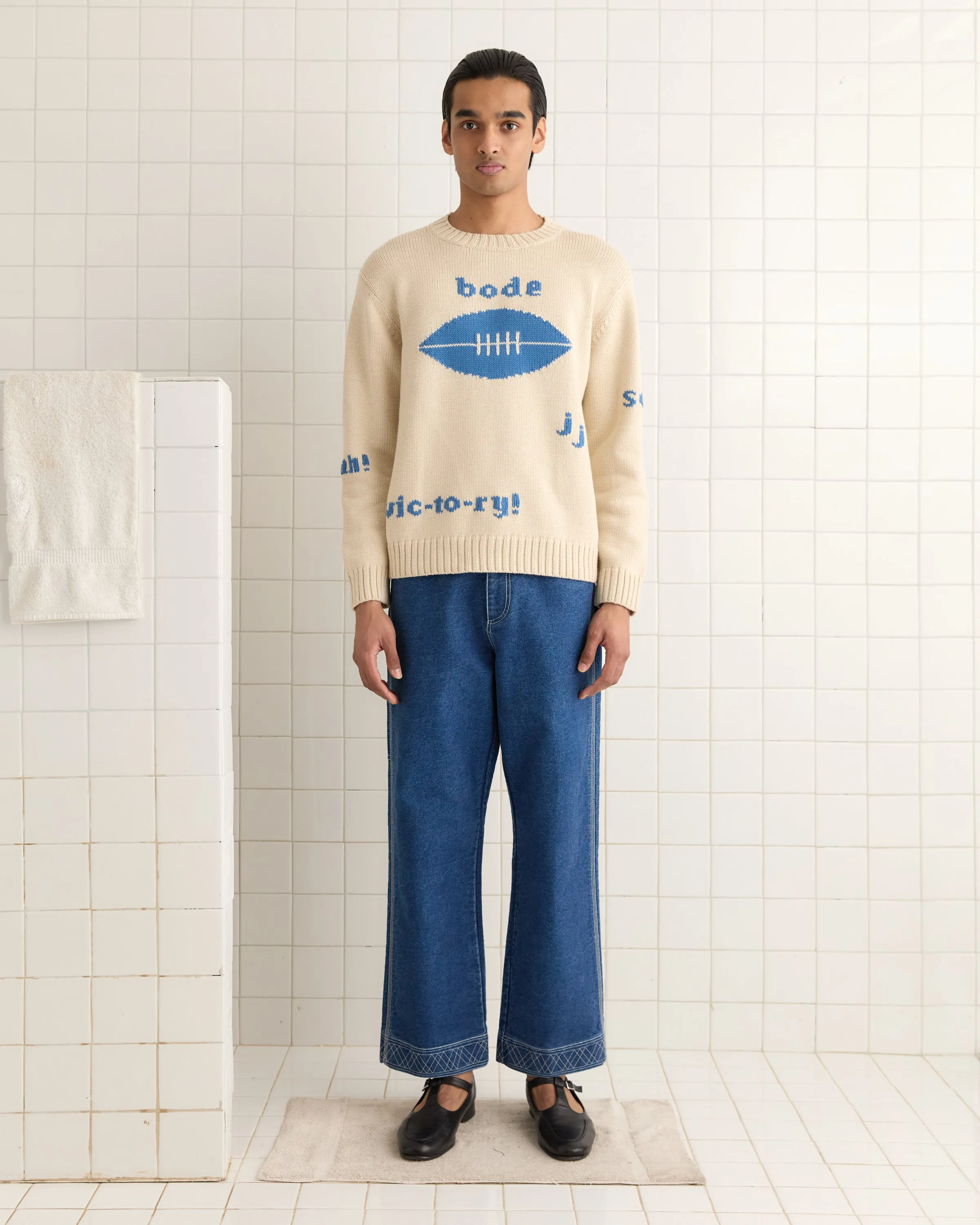 Spirit Sweater - Cream sold by BODE