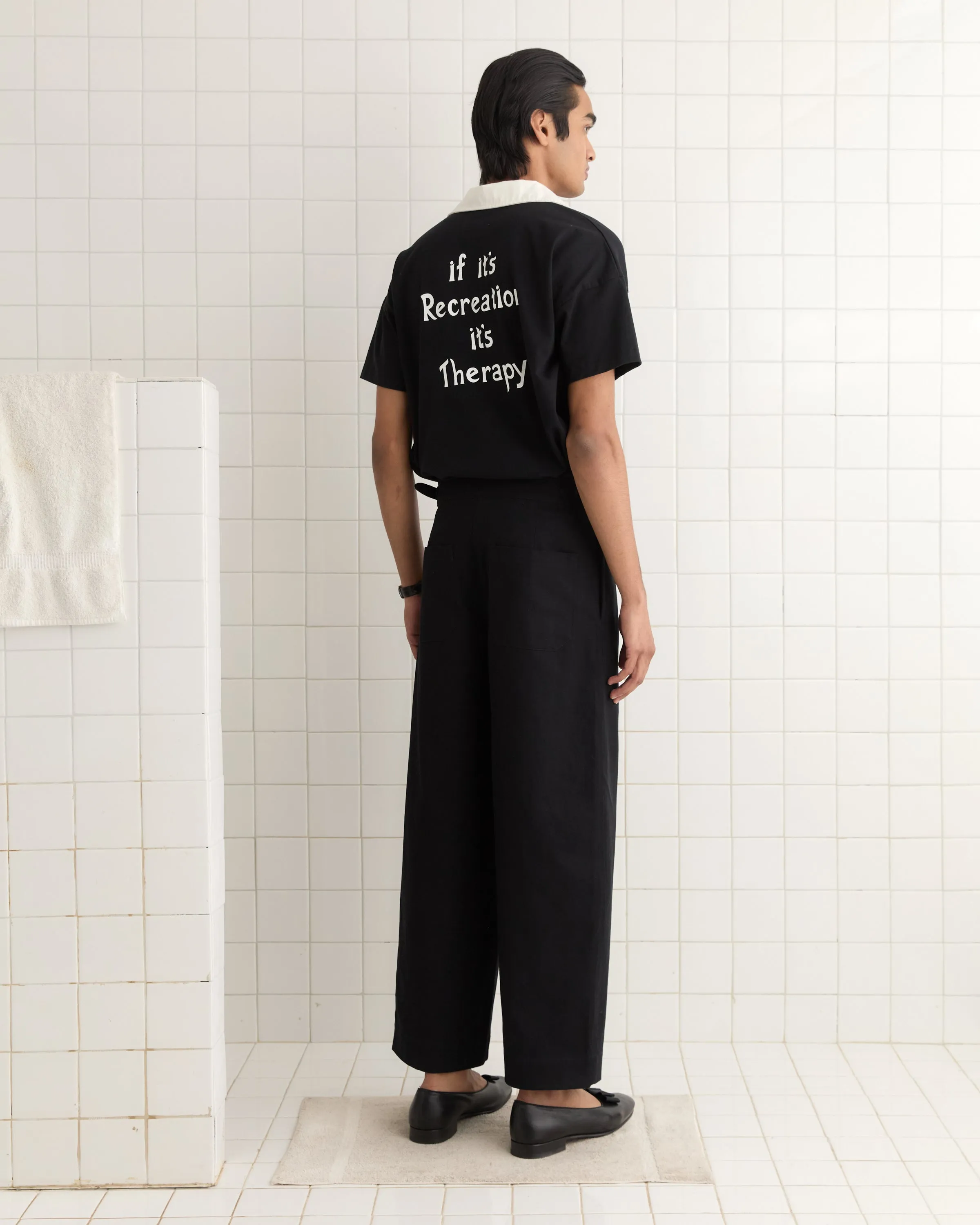 Wide Leg Snap Trousers - Black sold by BODE product image thumbnail 3