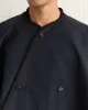 Waxed Herringbone Rain Cape - Navy sold by BODE