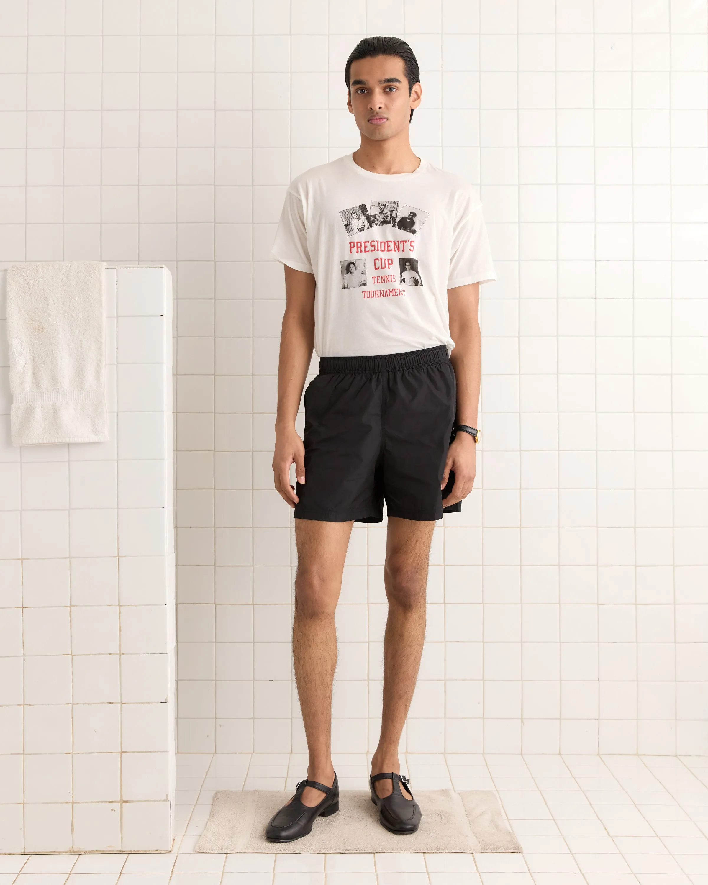 Nylon Track Shorts - Black sold by BODE