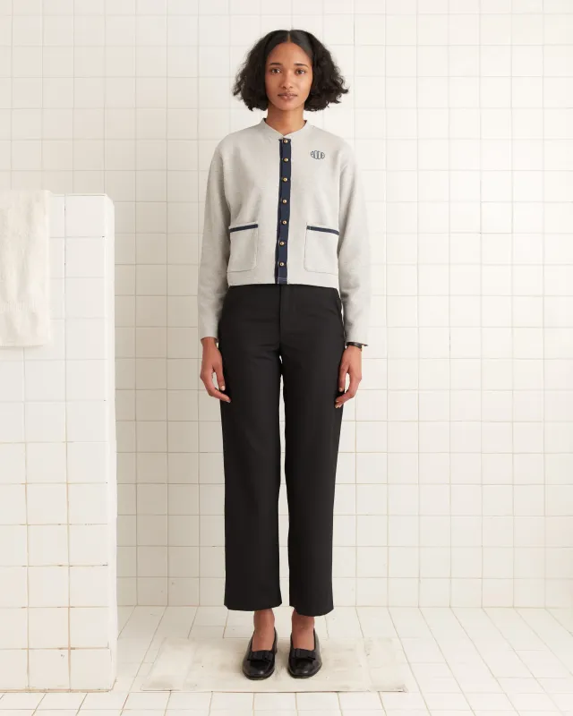 Heathered Cardigan - Grey sold by BODE