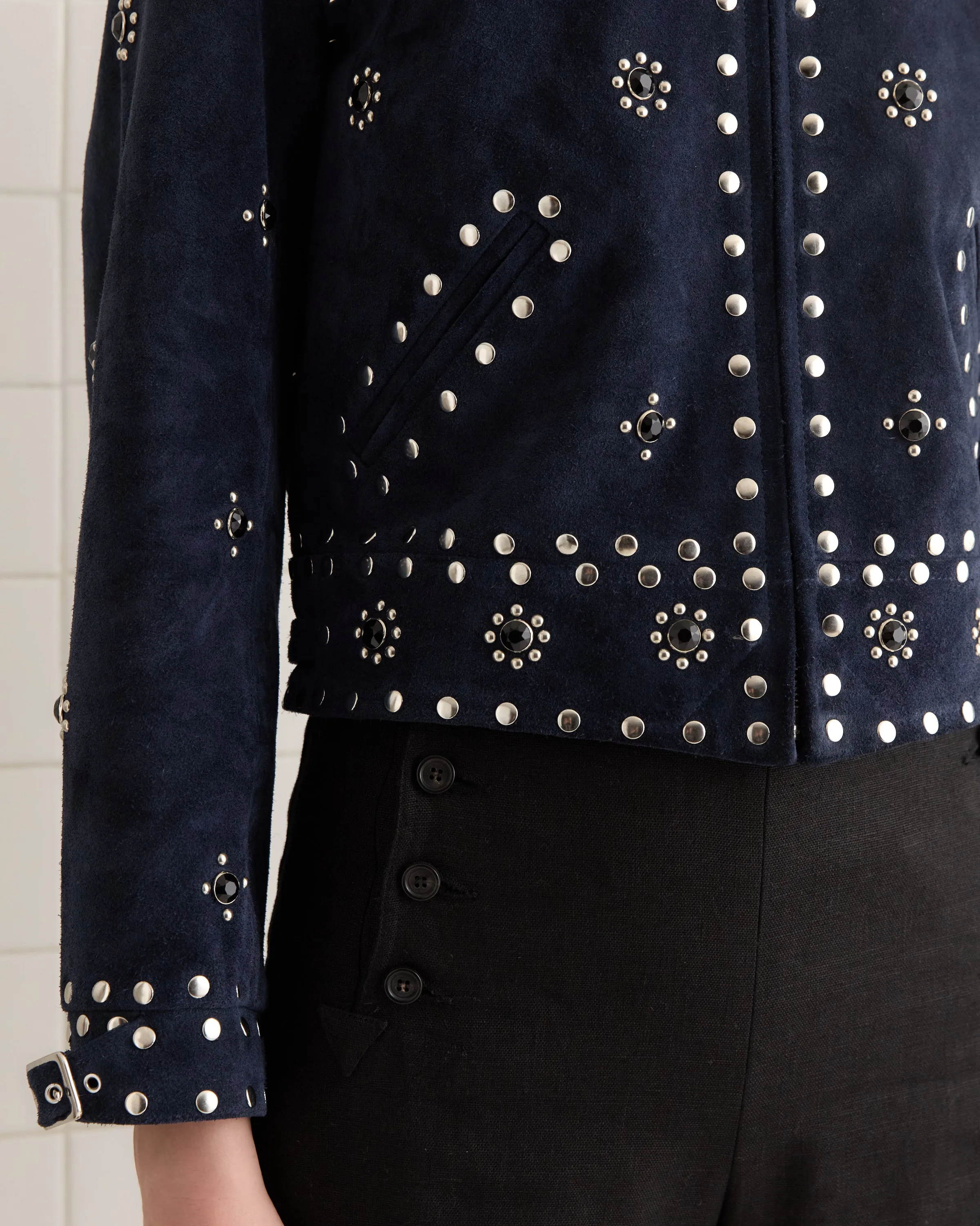 Studded Howard Jacket - Dark Navy sold by BODE product image thumbnail 3