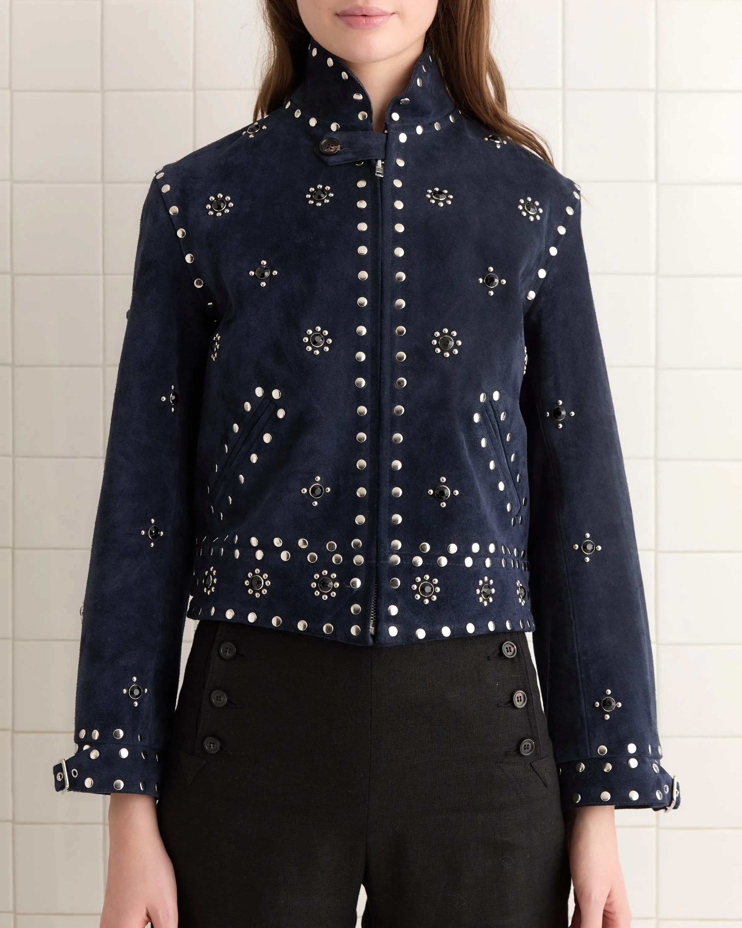 Studded Howard Jacket - Dark Navy sold by BODE product image thumbnail 2