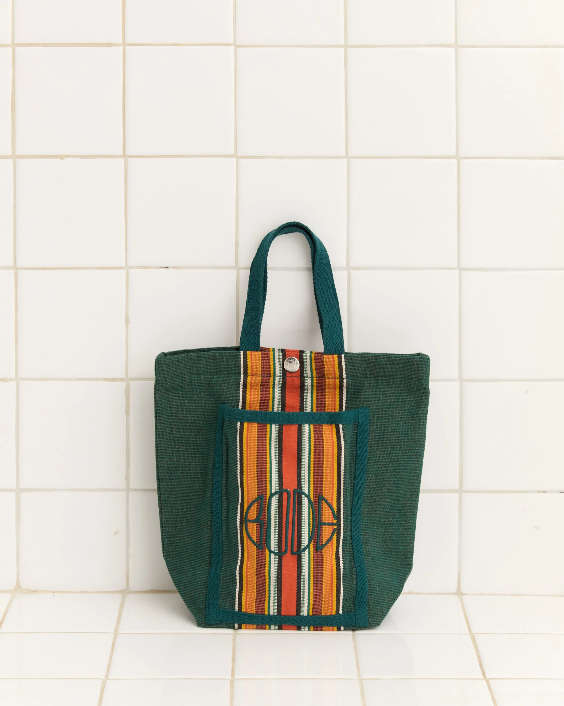 Parakeet Stripe Small Tote sold by BODE