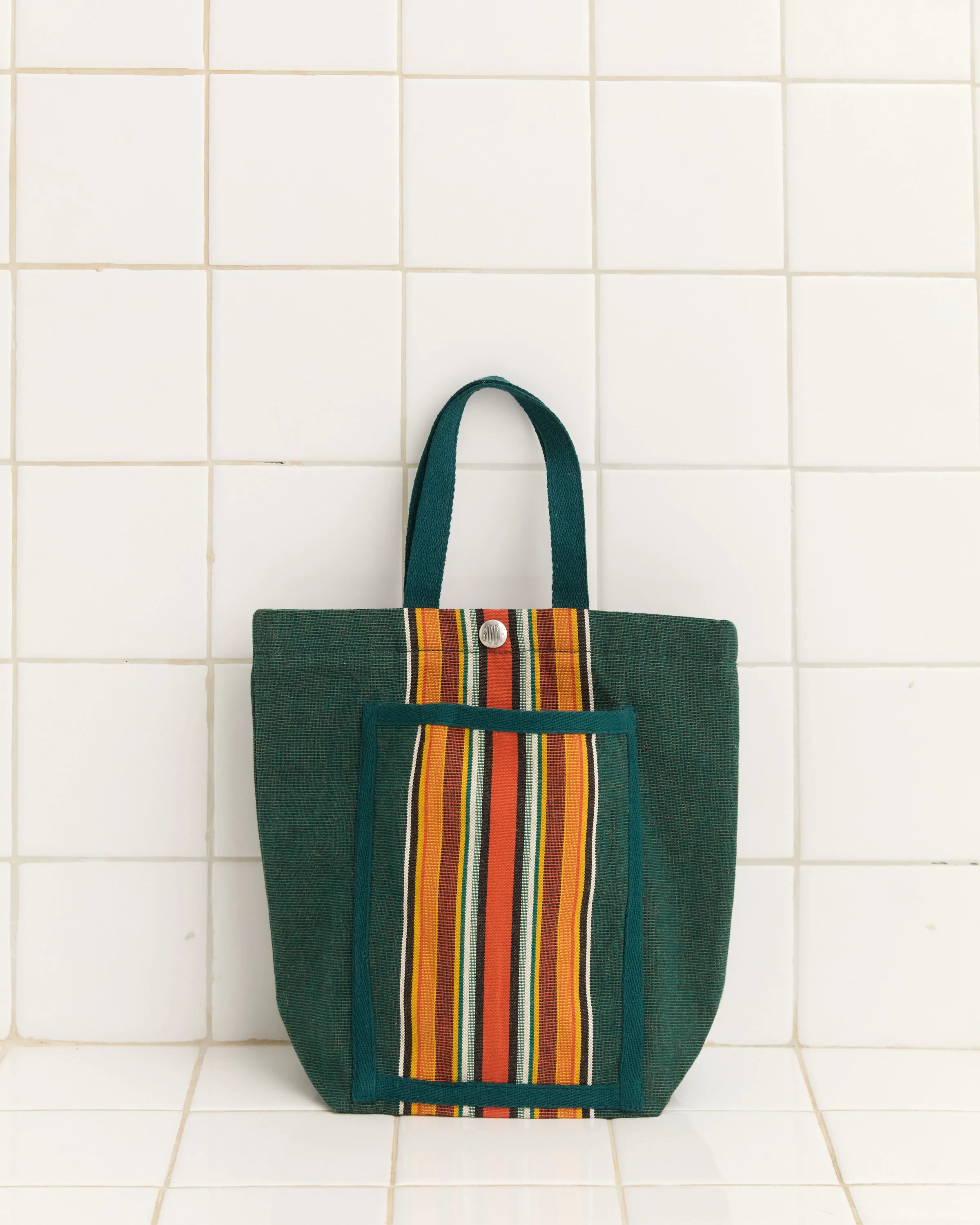 Parakeet Stripe Small Tote sold by BODE product image thumbnail 3