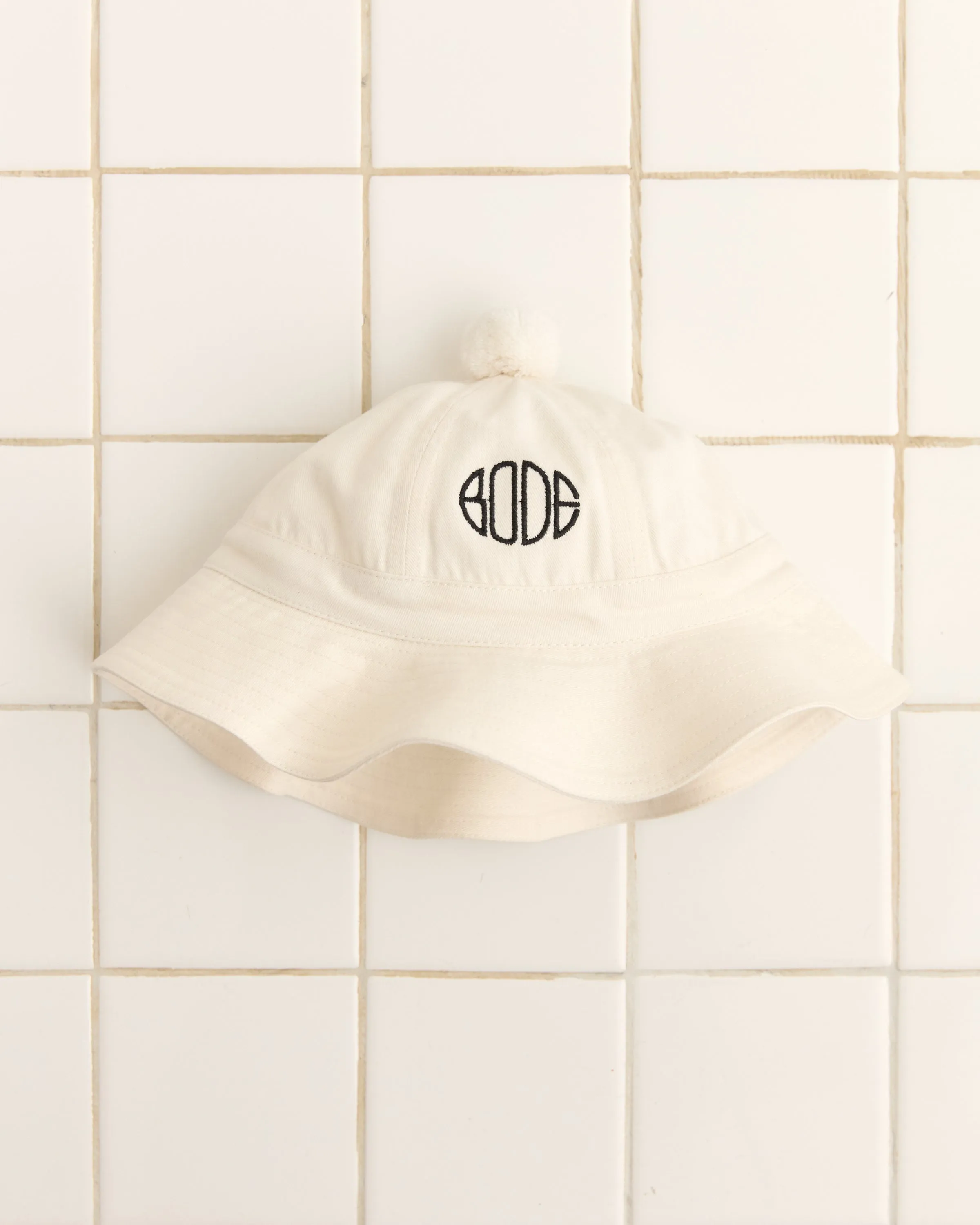 Paneled Grandfather Hat - White sold by BODE