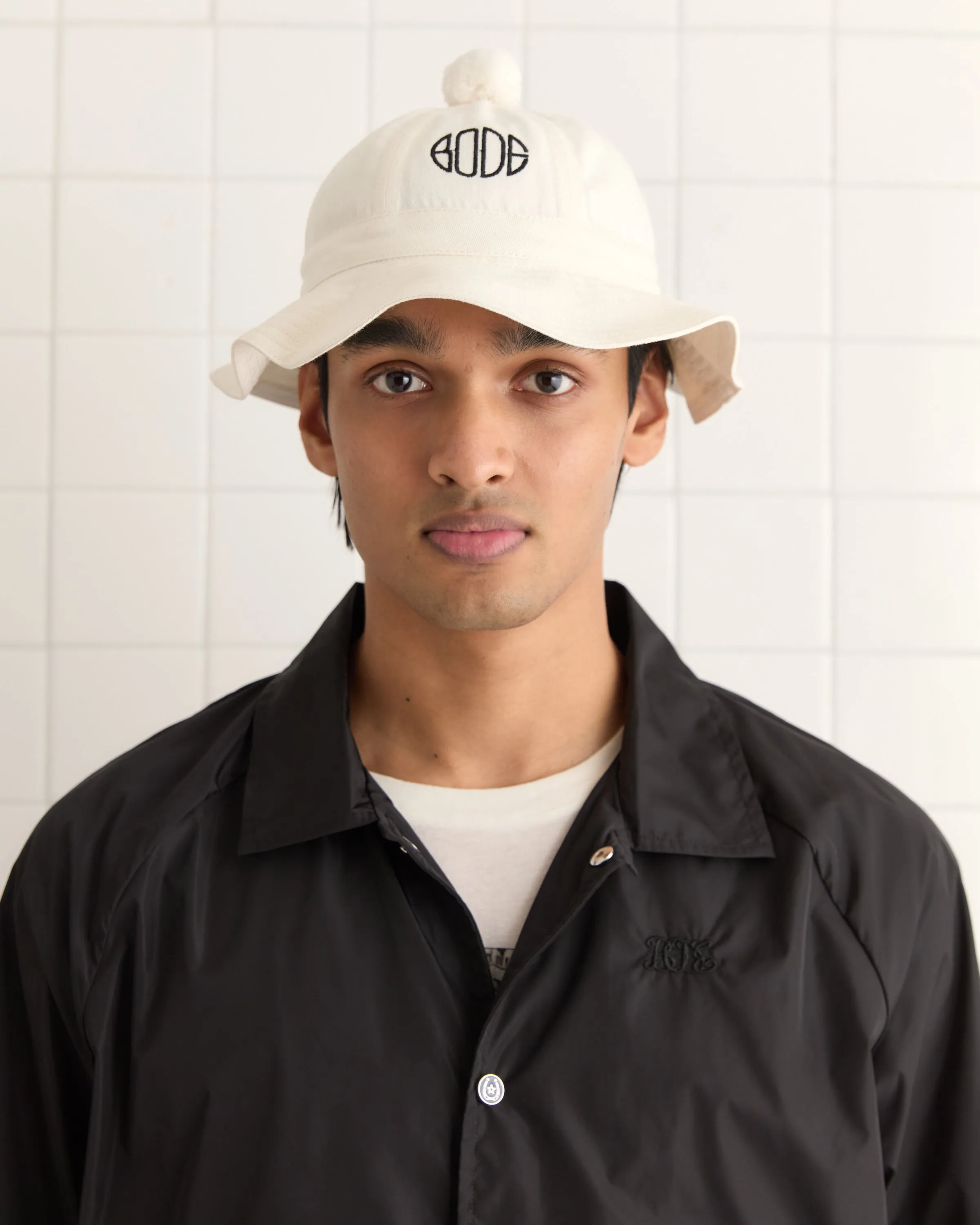 Paneled Grandfather Hat - White sold by BODE product image thumbnail 4