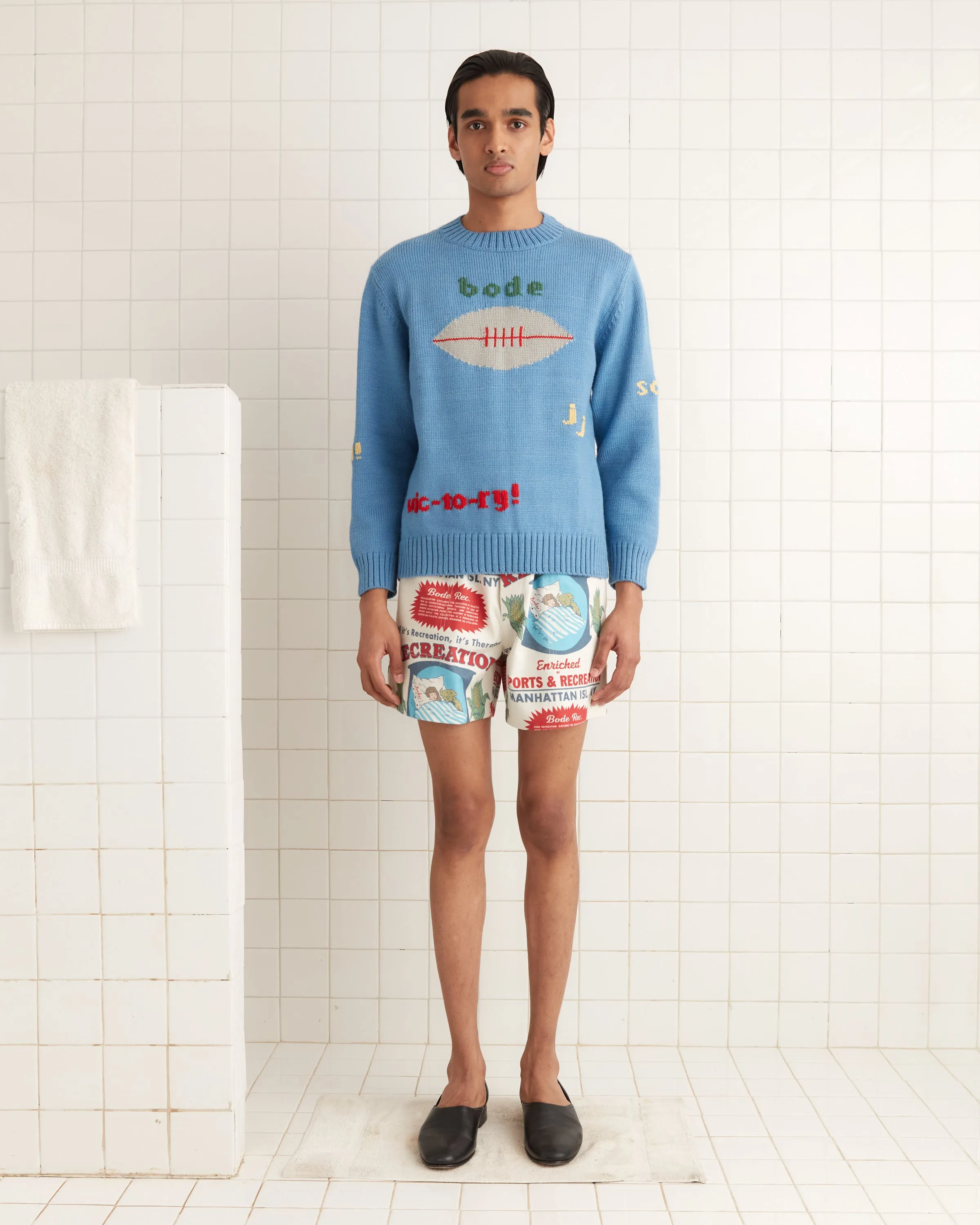 Spirit Sweater - Blue sold by BODE