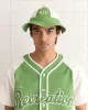 Paneled Grandfather Hat - Green/White sold by BODE
