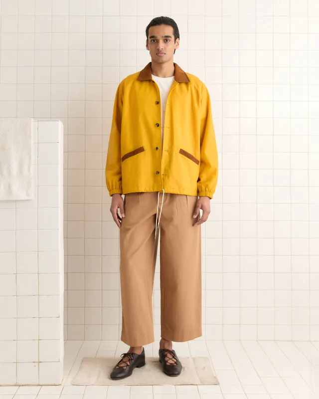 Waxed Track Jacket - Yellow sold by BODE