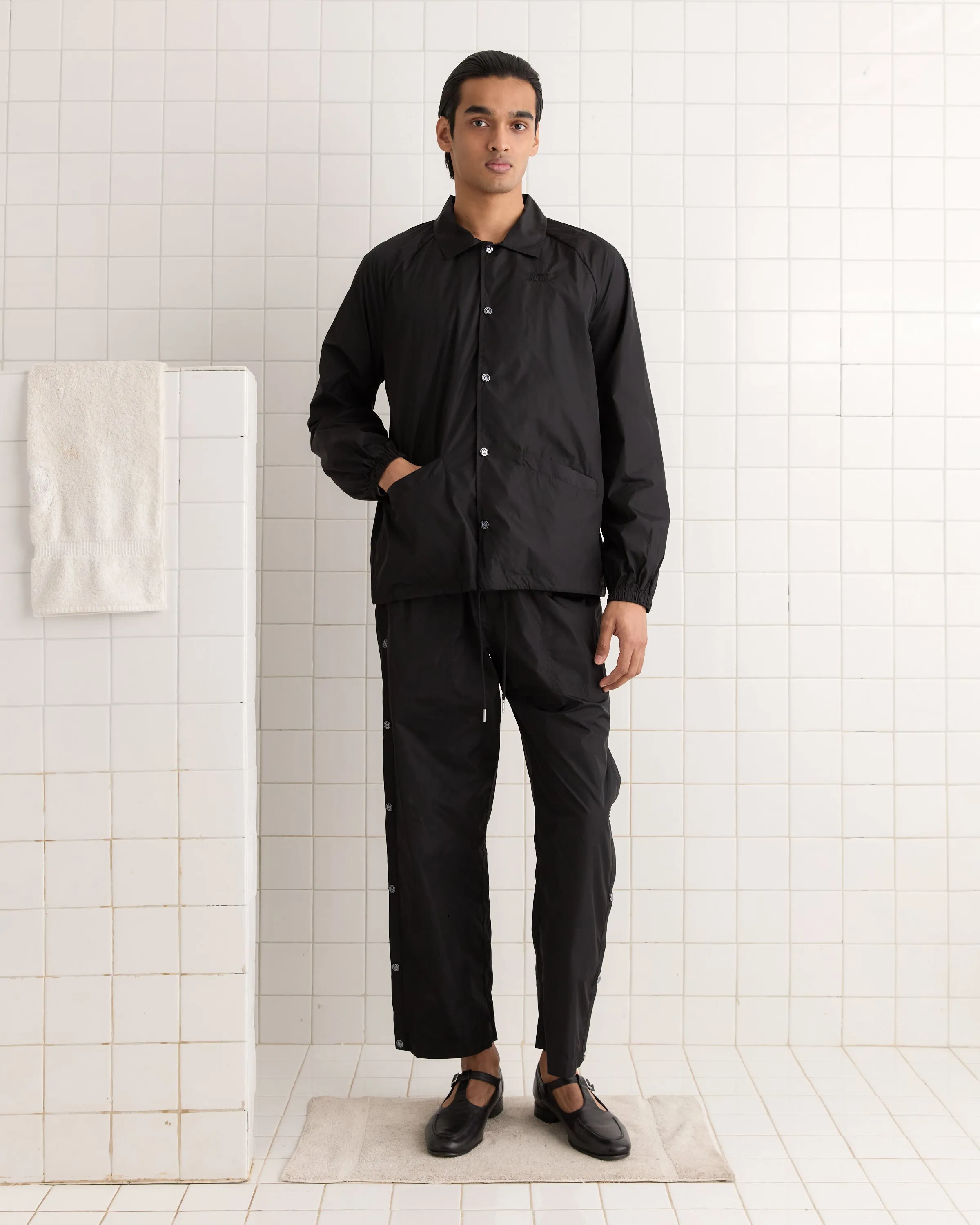 Nylon Track Jacket - Black sold by BODE