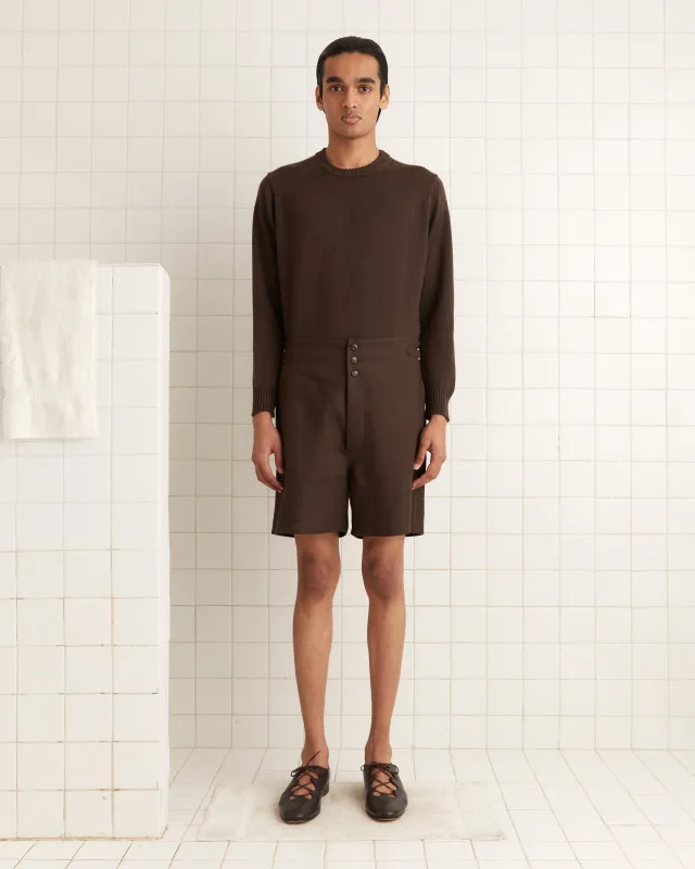 Juniper Sweater - Brown/Black sold by BODE