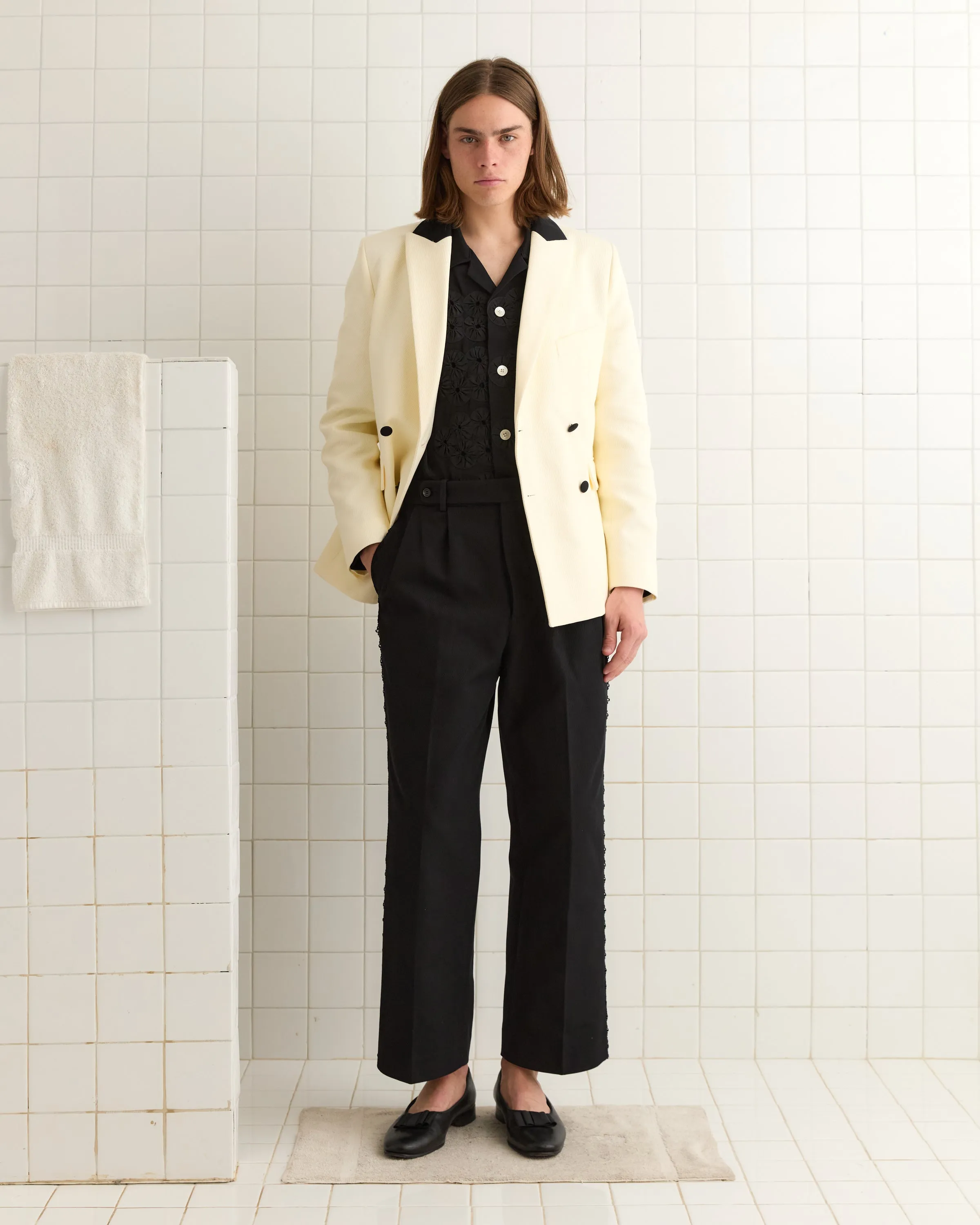 Seymour Suiting Trousers - Black sold by BODE