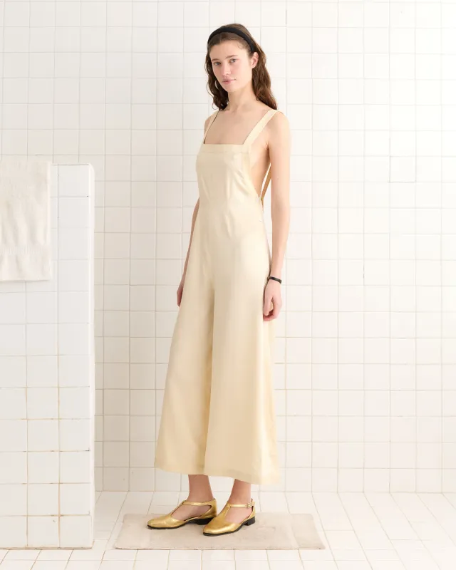 Loulou Jumpsuit - Cream sold by BODE
