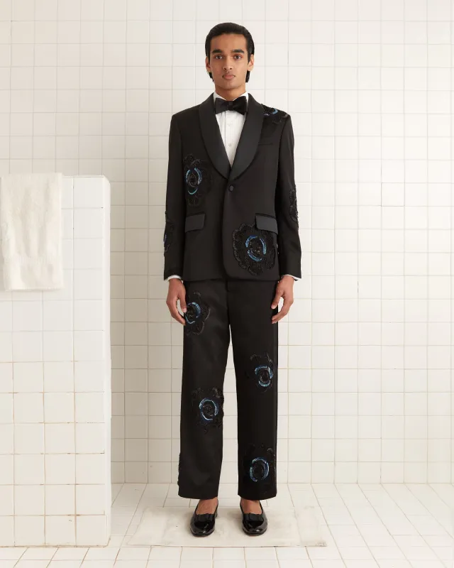 Poppy Suiting Trousers - Black sold by BODE