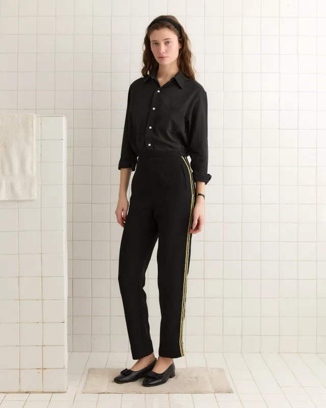 Weedy Crochet Trousers sold by BODE