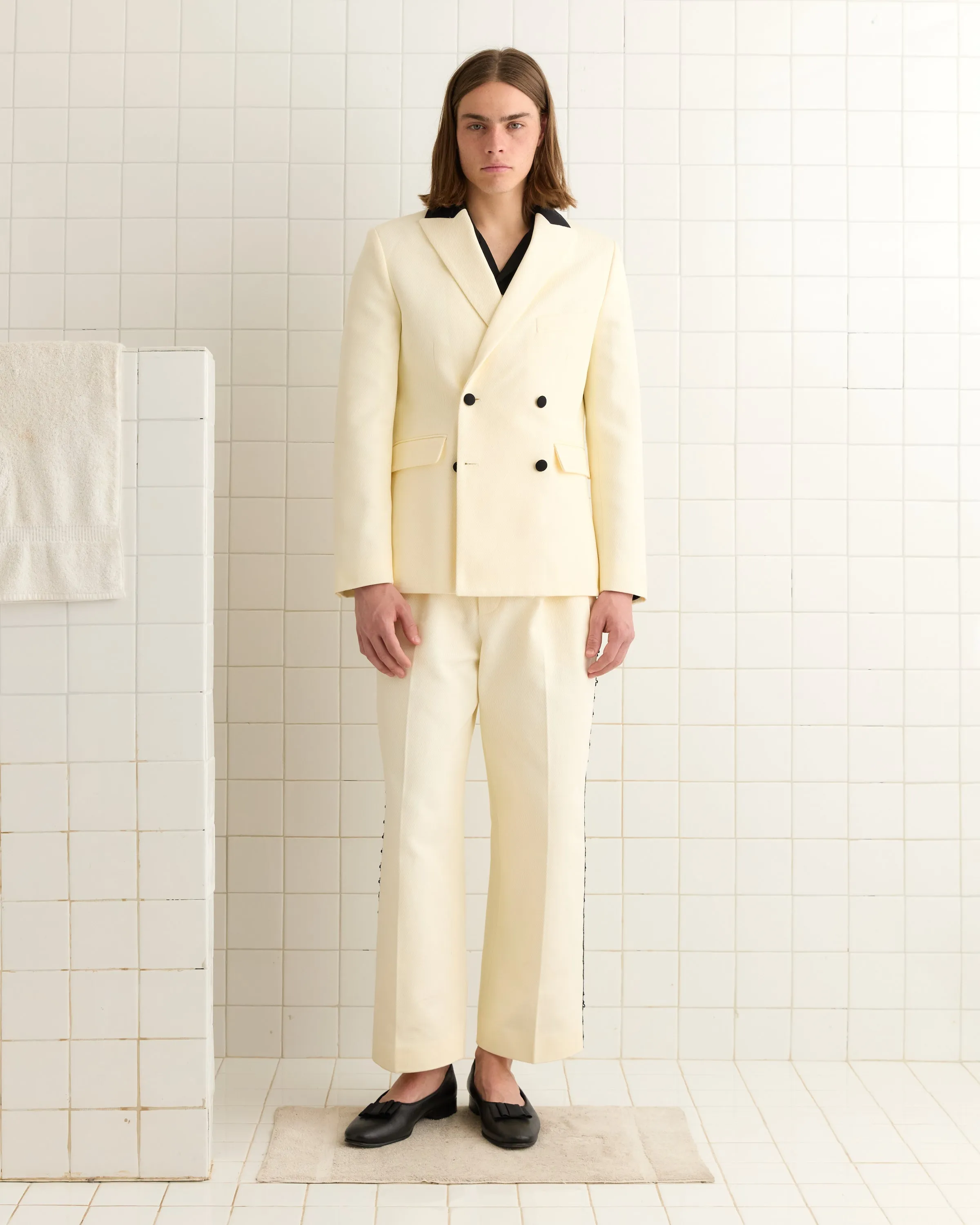 Seymour Double-Breasted Suit Jacket sold by BODE