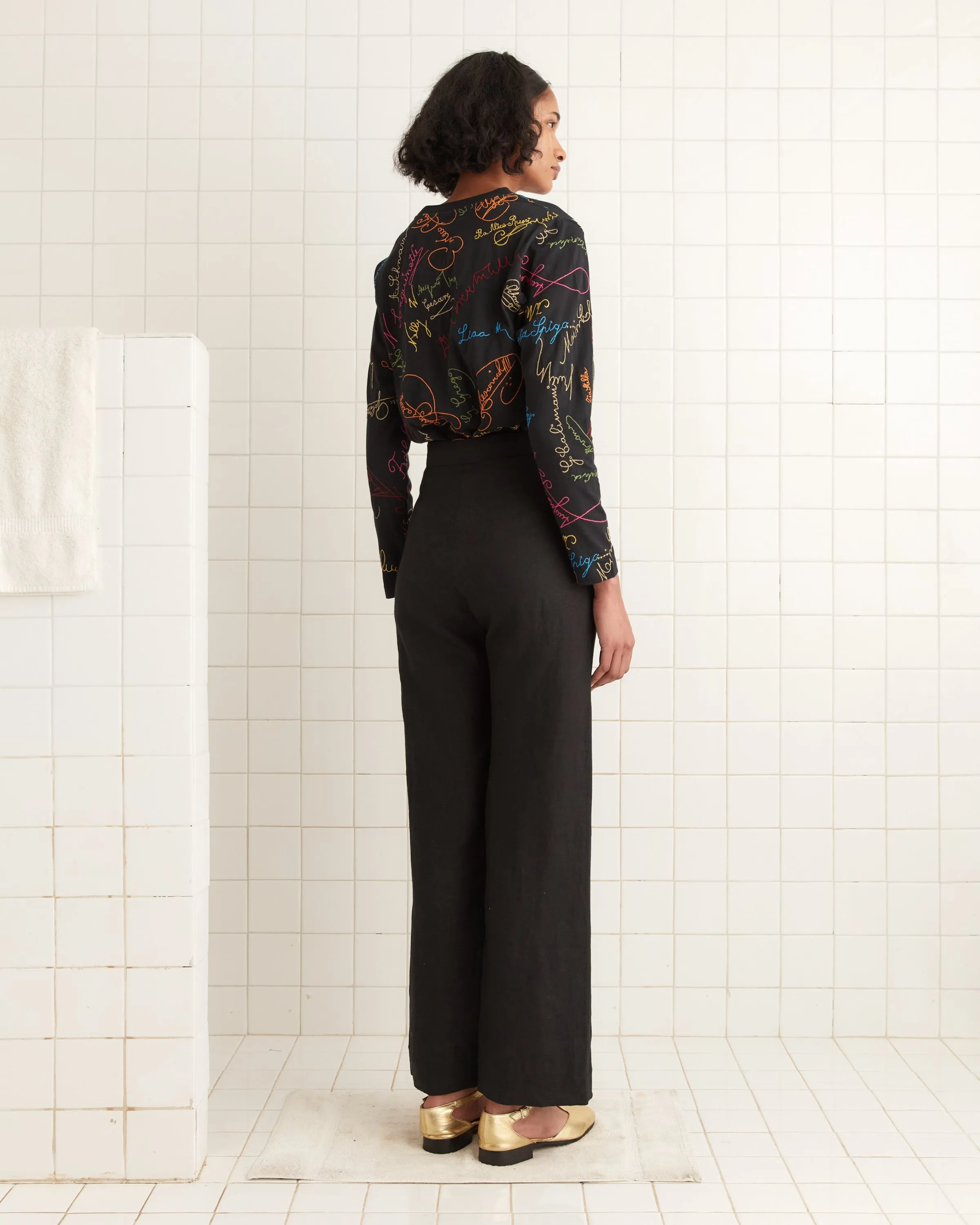 Signature Scrawl Long Sleeve Tee sold by BODE product image thumbnail 3