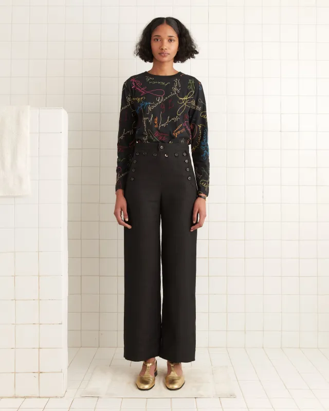 Signature Scrawl Long Sleeve Tee sold by BODE