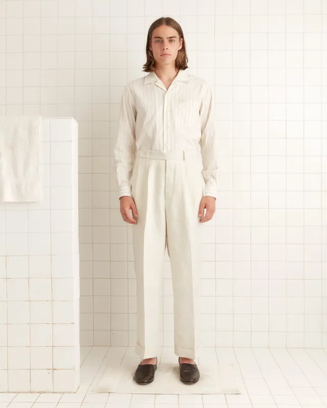 Nelson Trousers - Ecru sold by BODE