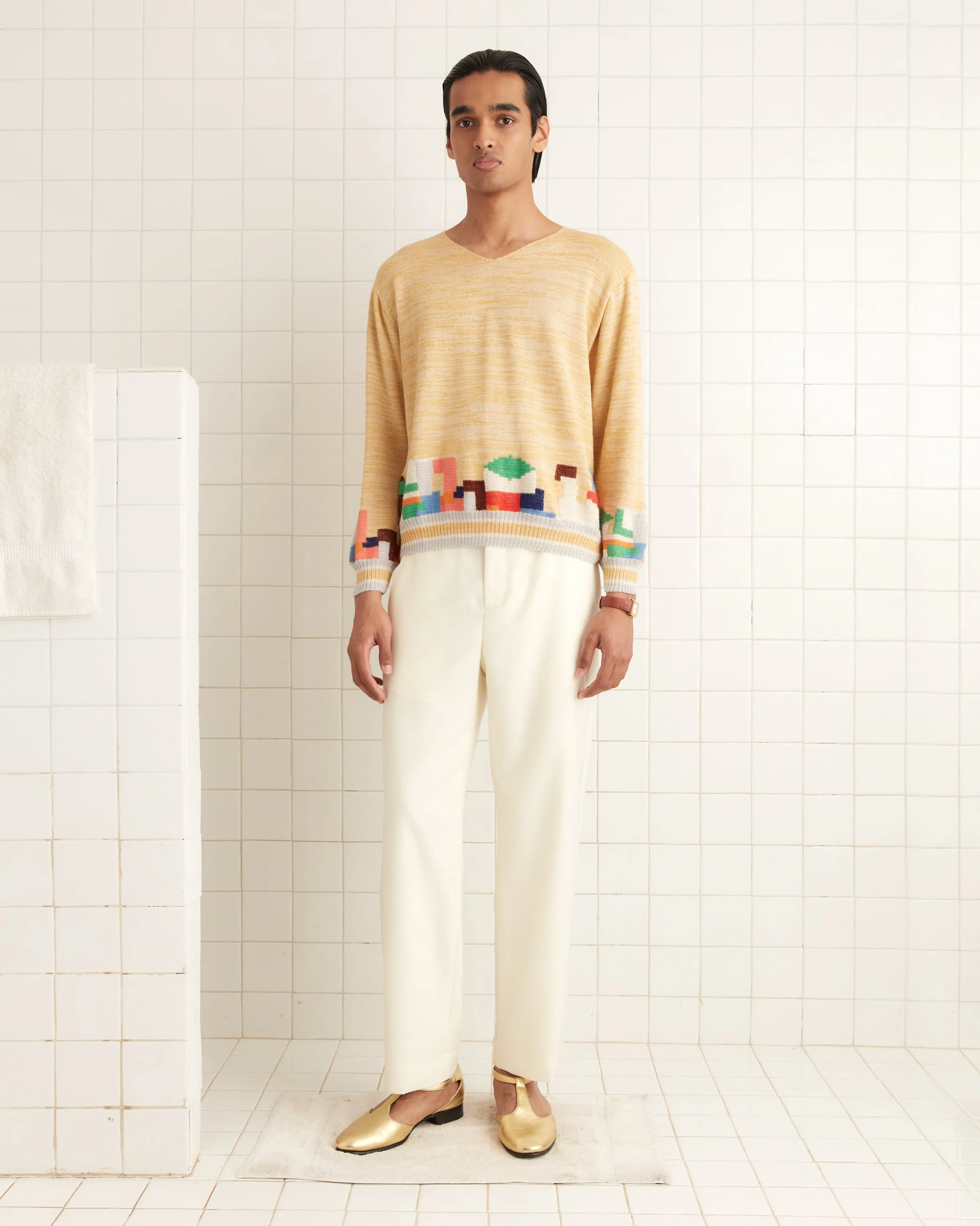 Swatch Sweater - Peach sold by BODE