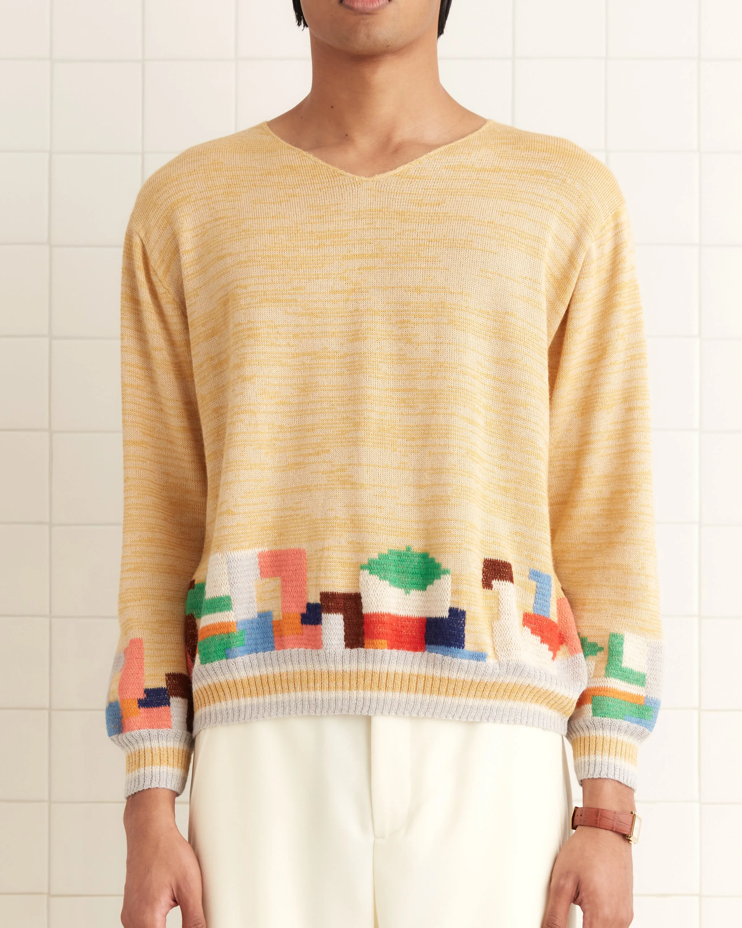 Swatch Sweater - Peach sold by BODE product image thumbnail 2