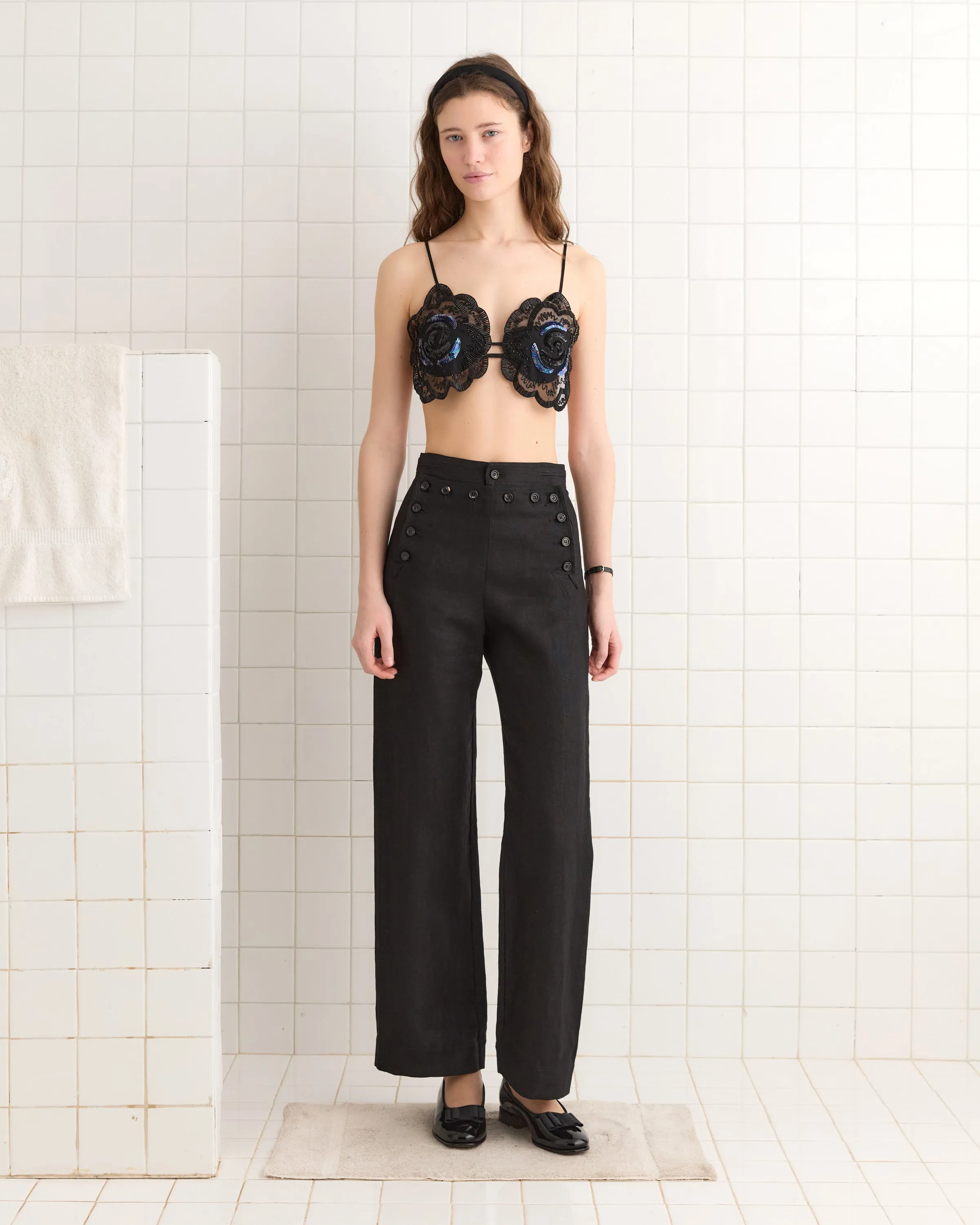 Poppy Bra - Black sold by BODE