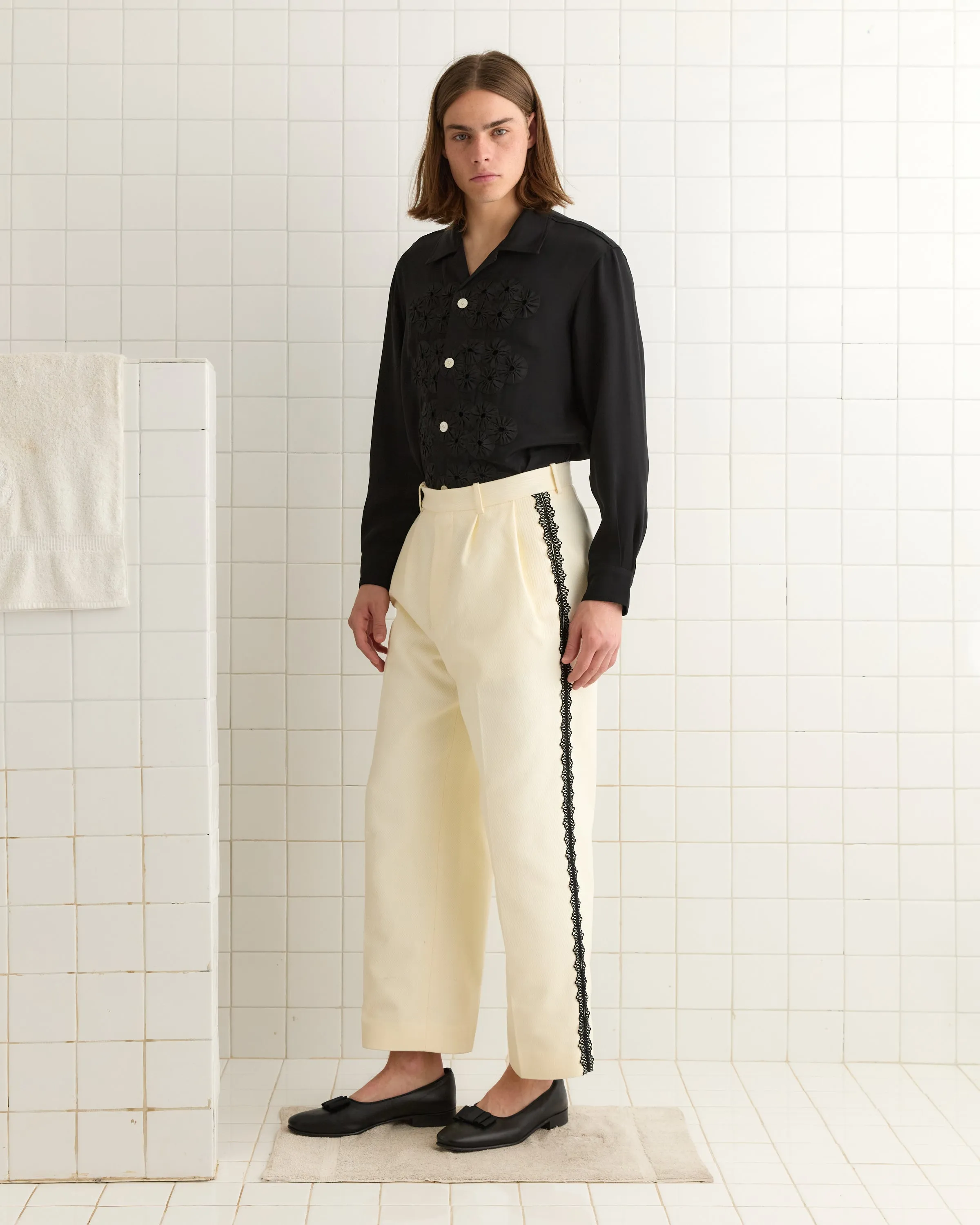 Seymour Suiting Trousers - White sold by BODE