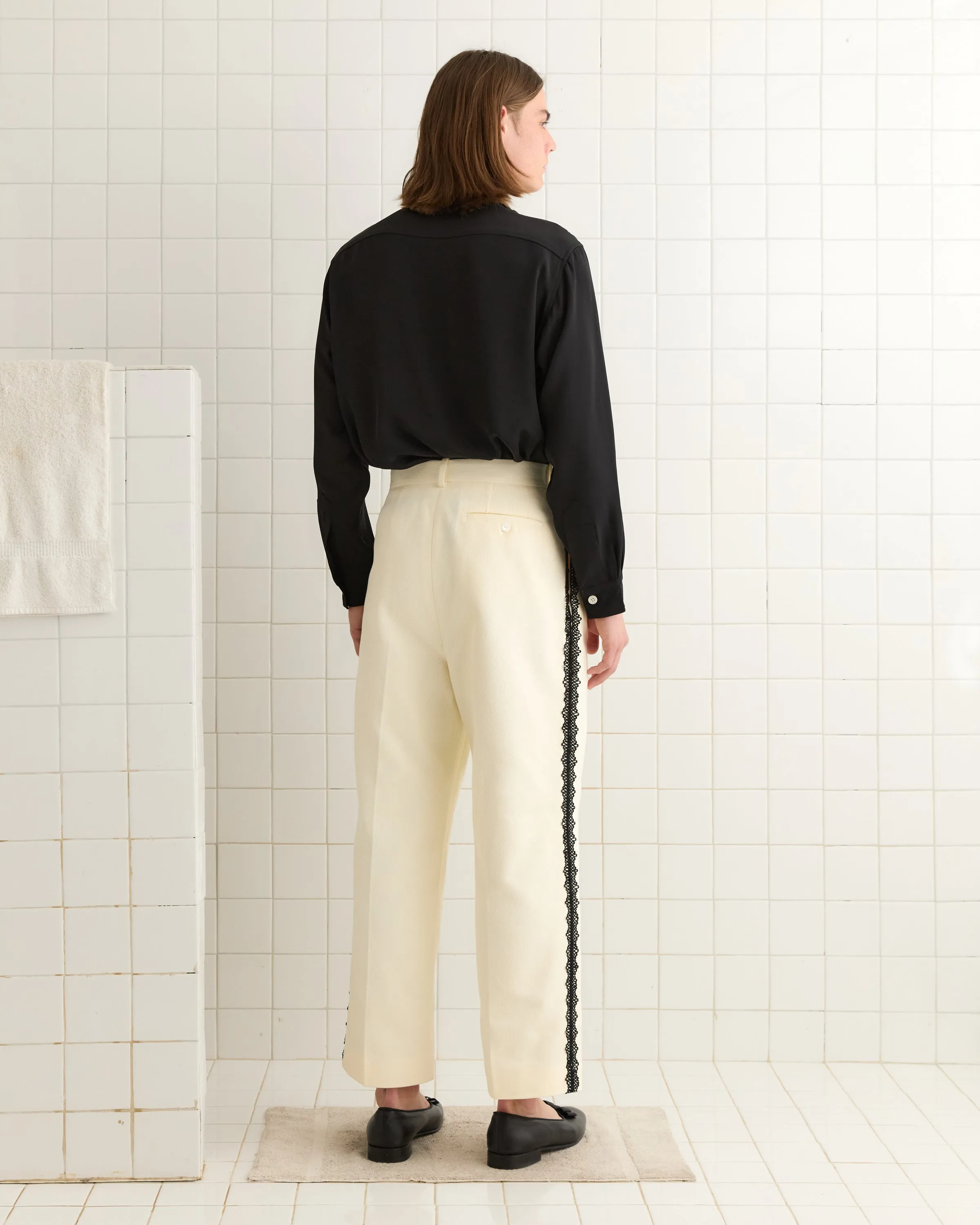 Seymour Suiting Trousers - White sold by BODE product image thumbnail 3