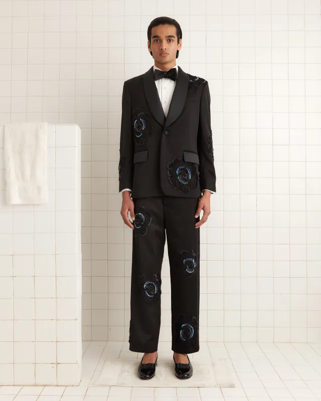 Poppy Shawl Collar Suit Jacket made by BODE
