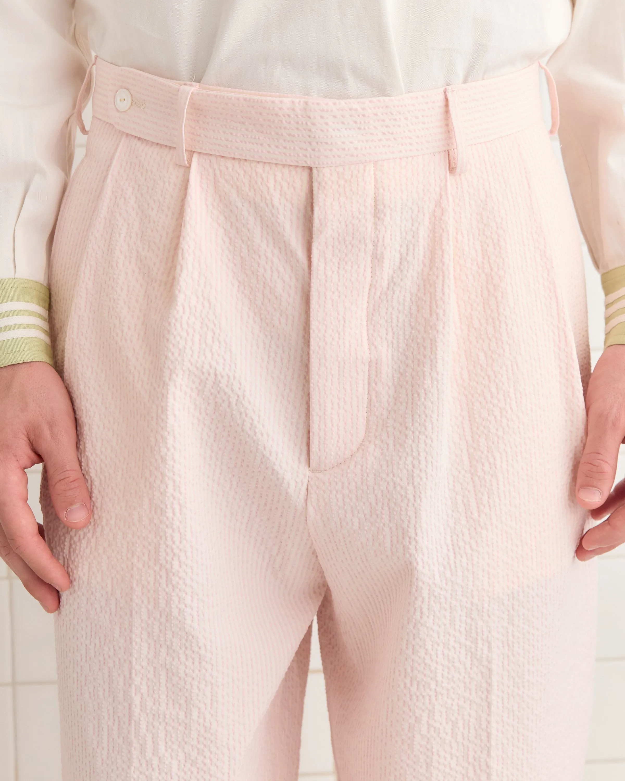 Club Stripe McNab Trousers - Pink/White sold by BODE product image thumbnail 2