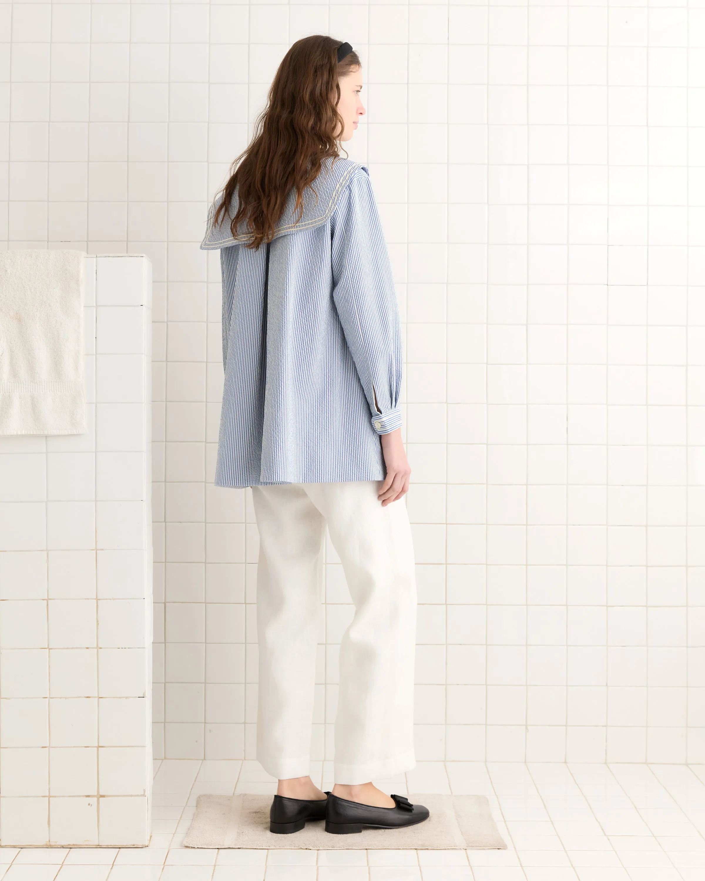 Club Stripe Sailor Coat - Blue/White sold by BODE product image thumbnail 3
