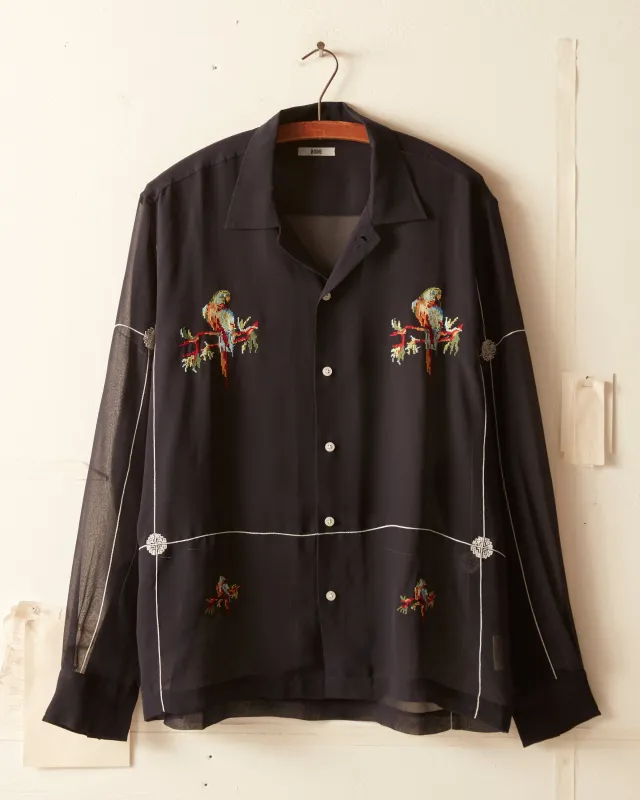 Sheer Parrot Long Sleeve Shirt sold by BODE