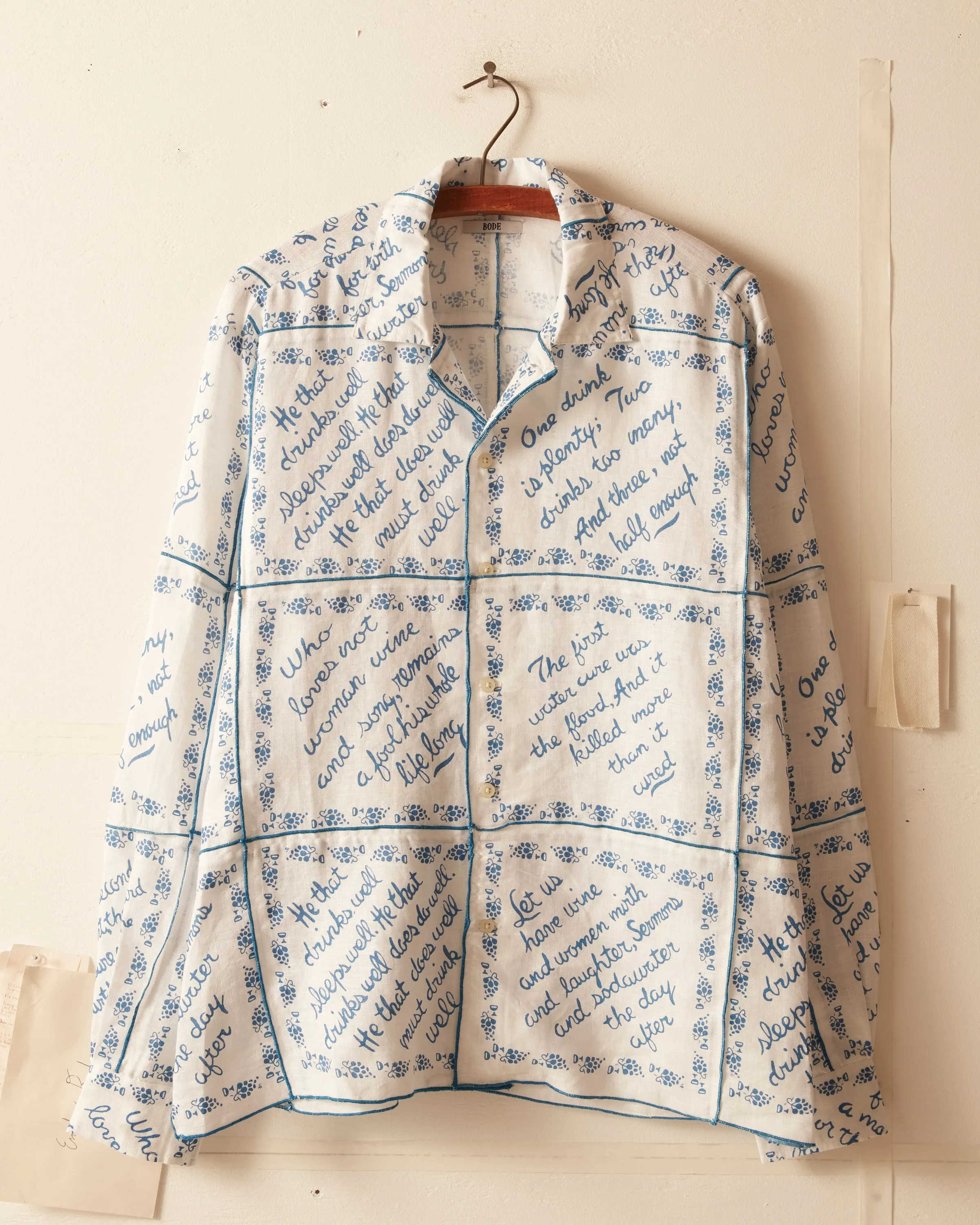 Wine Poems Long Sleeve Shirt sold by BODE