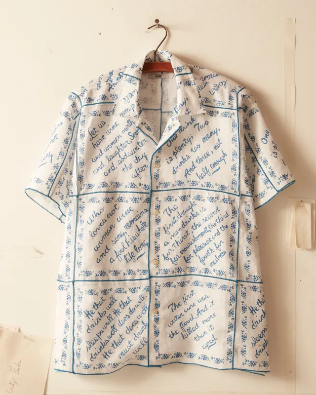 Wine Poems Short Sleeve Shirt made by BODE
