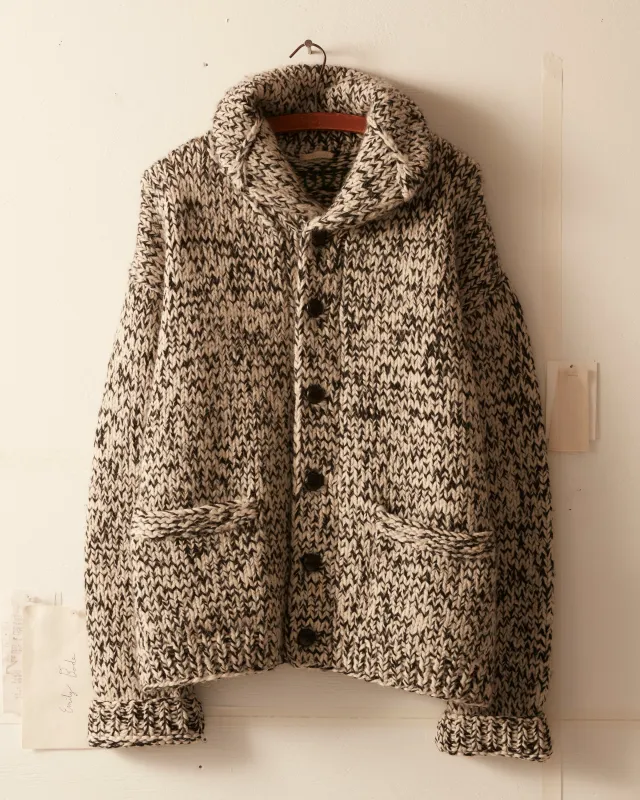 Gluckow Cardigan - Black Cream sold by BODE