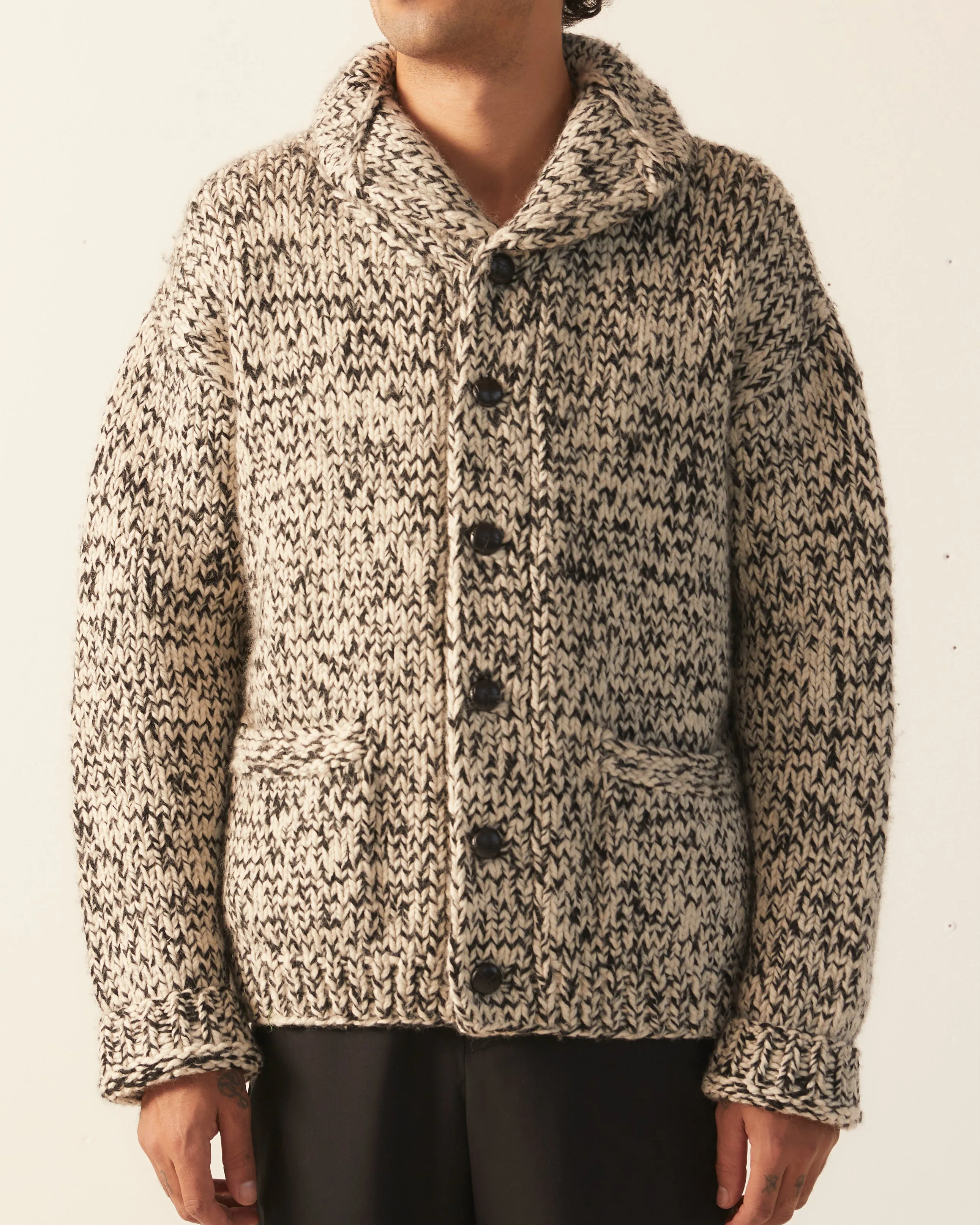 Gluckow Cardigan - Black Cream sold by BODE product image thumbnail 2