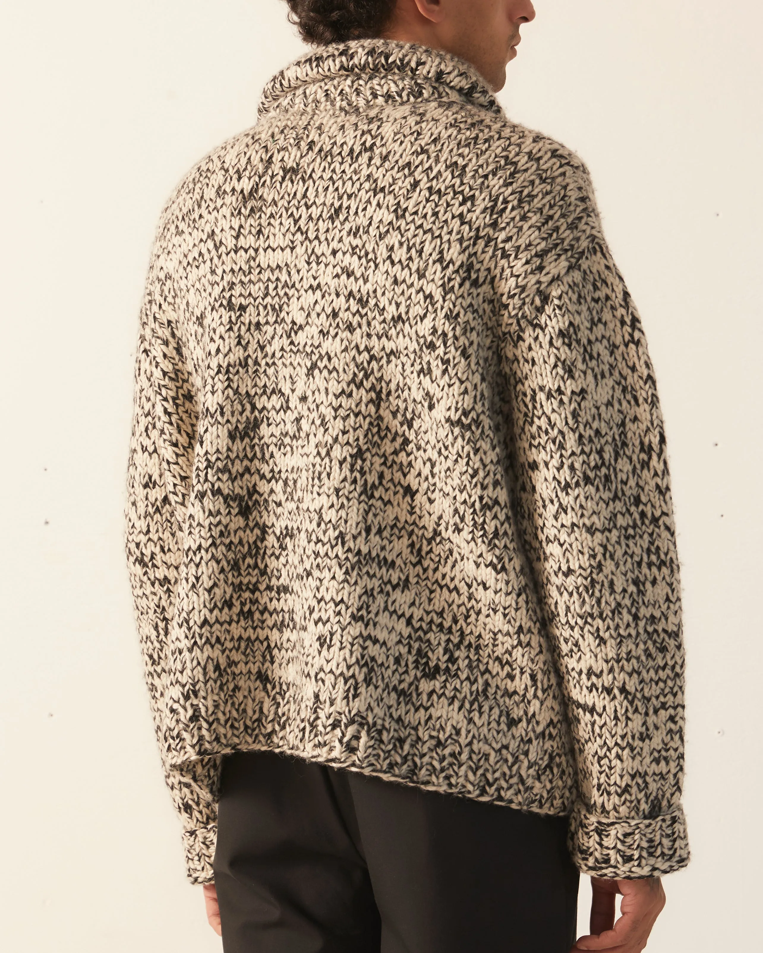 Gluckow Cardigan - Black Cream sold by BODE product image thumbnail 4