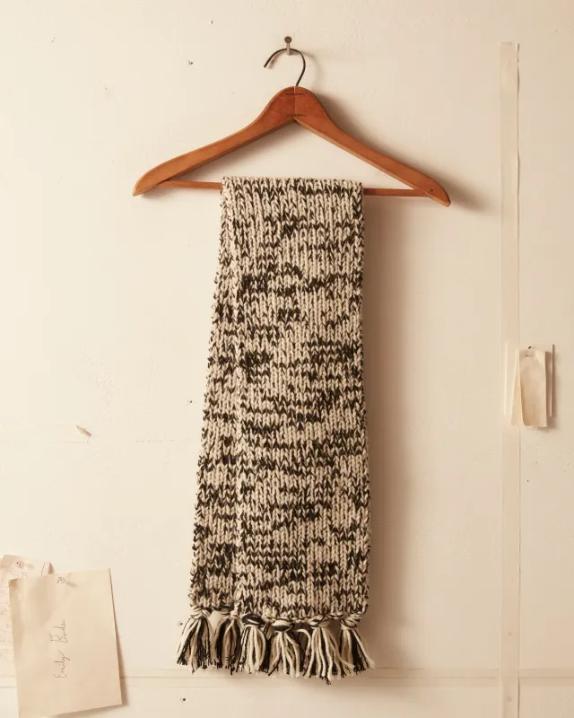 Gluckow Scarf - Black Cream sold by BODE