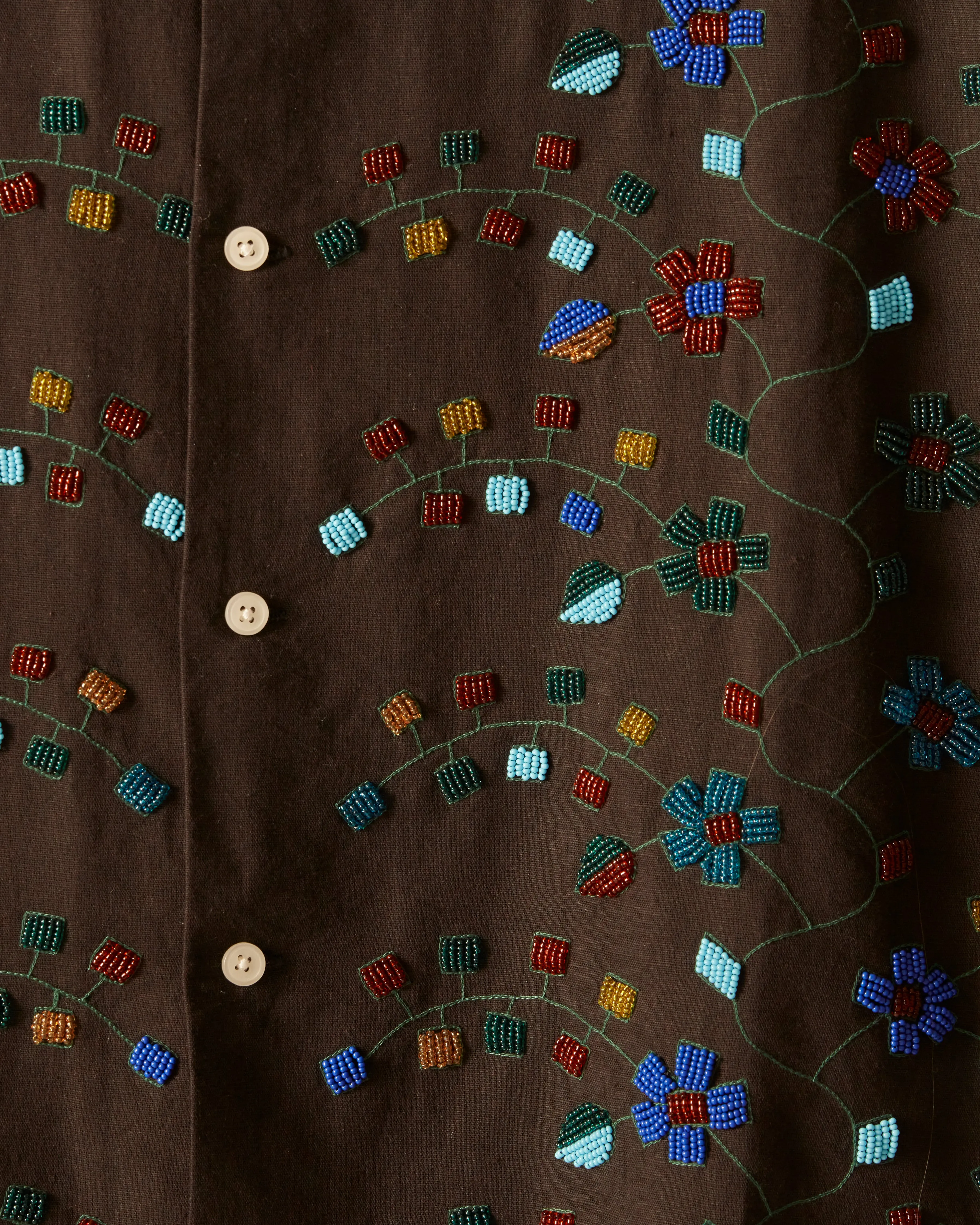 Beaded Trailing Blossom Shirt - Black sold by BODE product image thumbnail 3